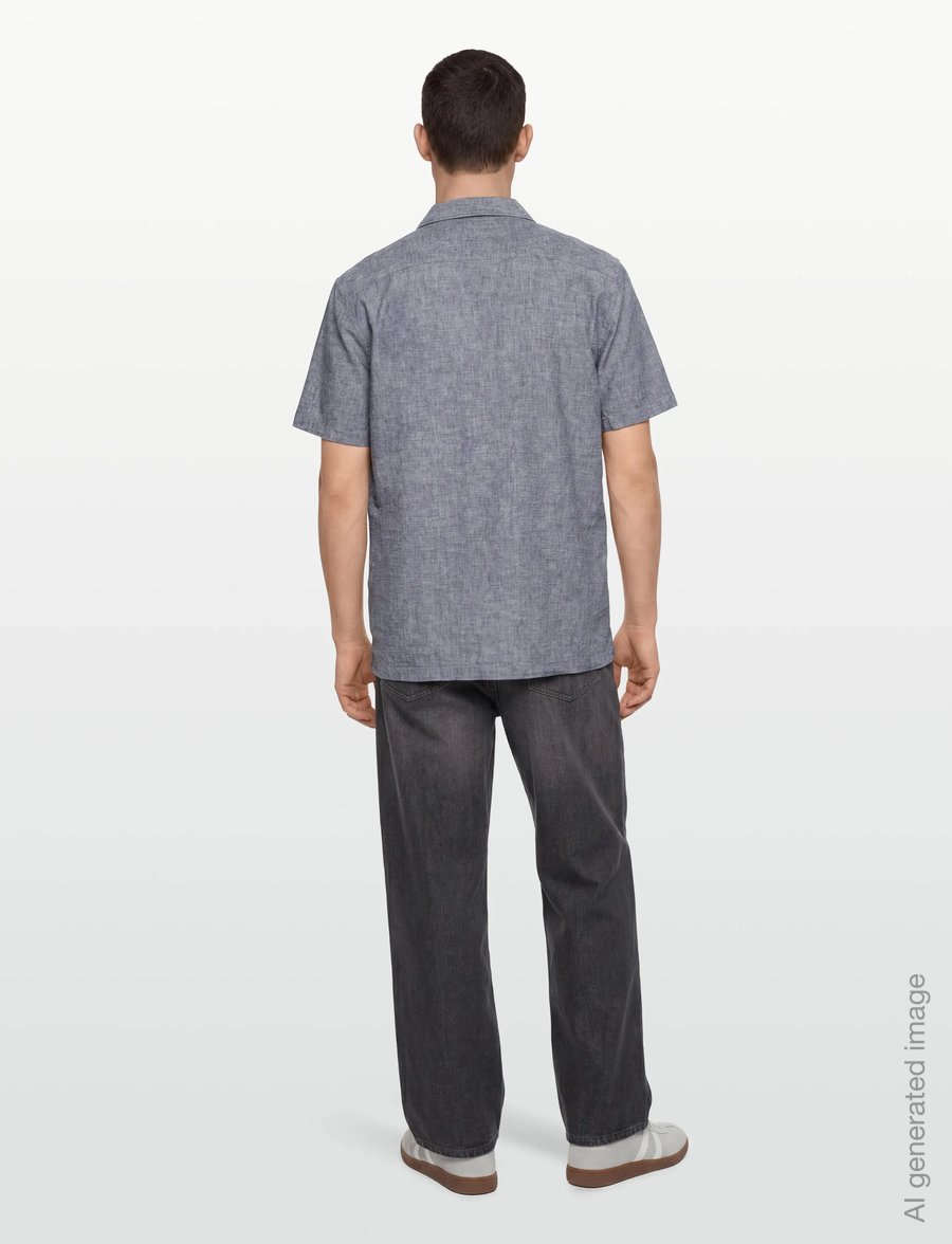 Lindbergh - Casual linen blend resort S/SCasual linen blend resort S/S - kortærmede skjorter - dk blue - 4