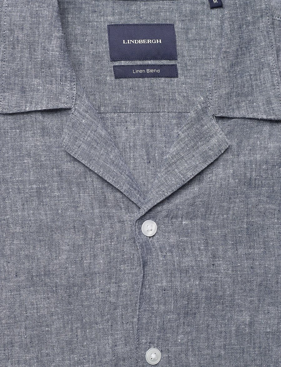 Lindbergh - Casual linen blend resort S/SCasual linen blend resort S/S - chemises à manches courtes - dk blue - 2