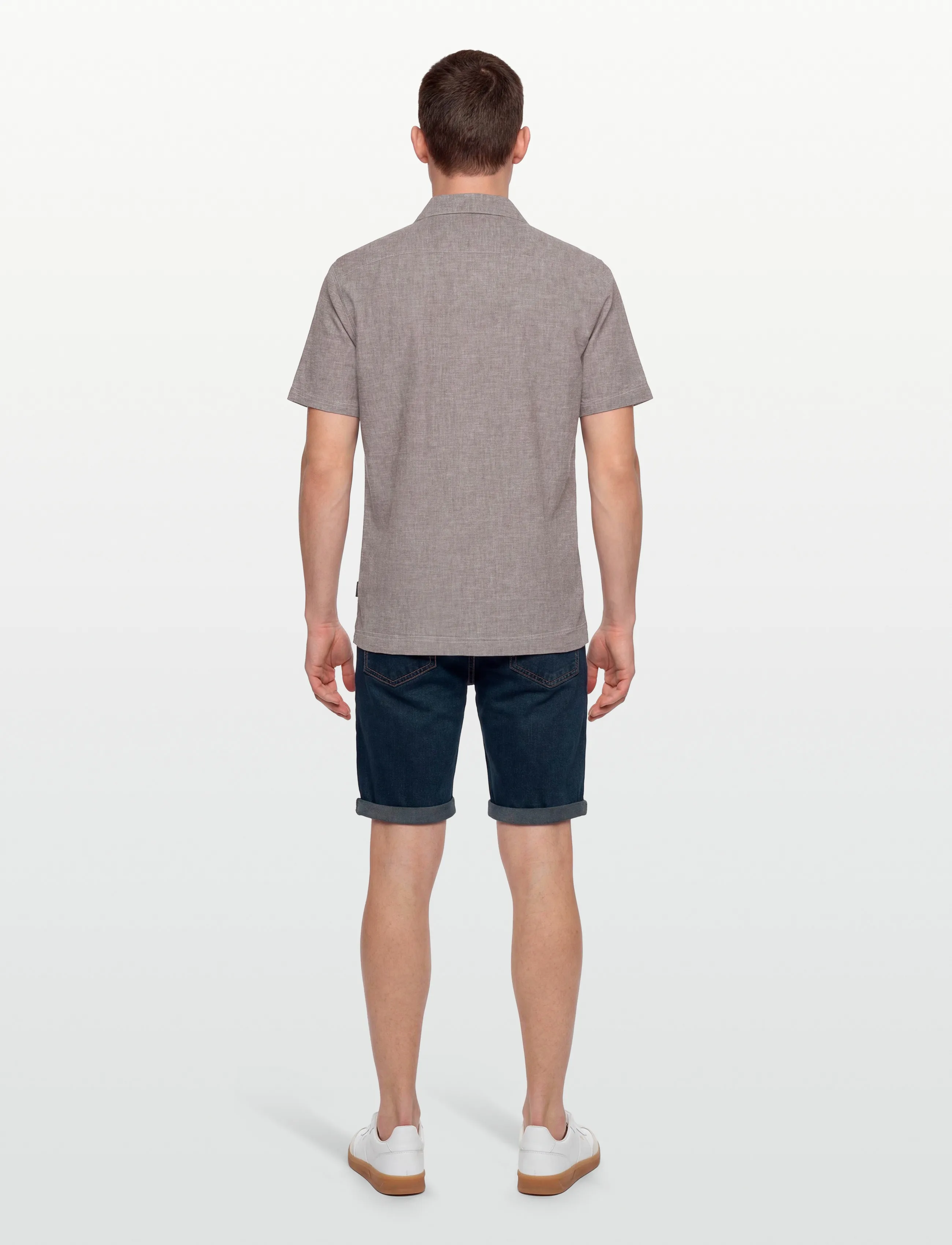 Lindbergh - Casual linen blend resort S/SCasual linen blend resort S/S - kurzarmhemden - dk stone - 4