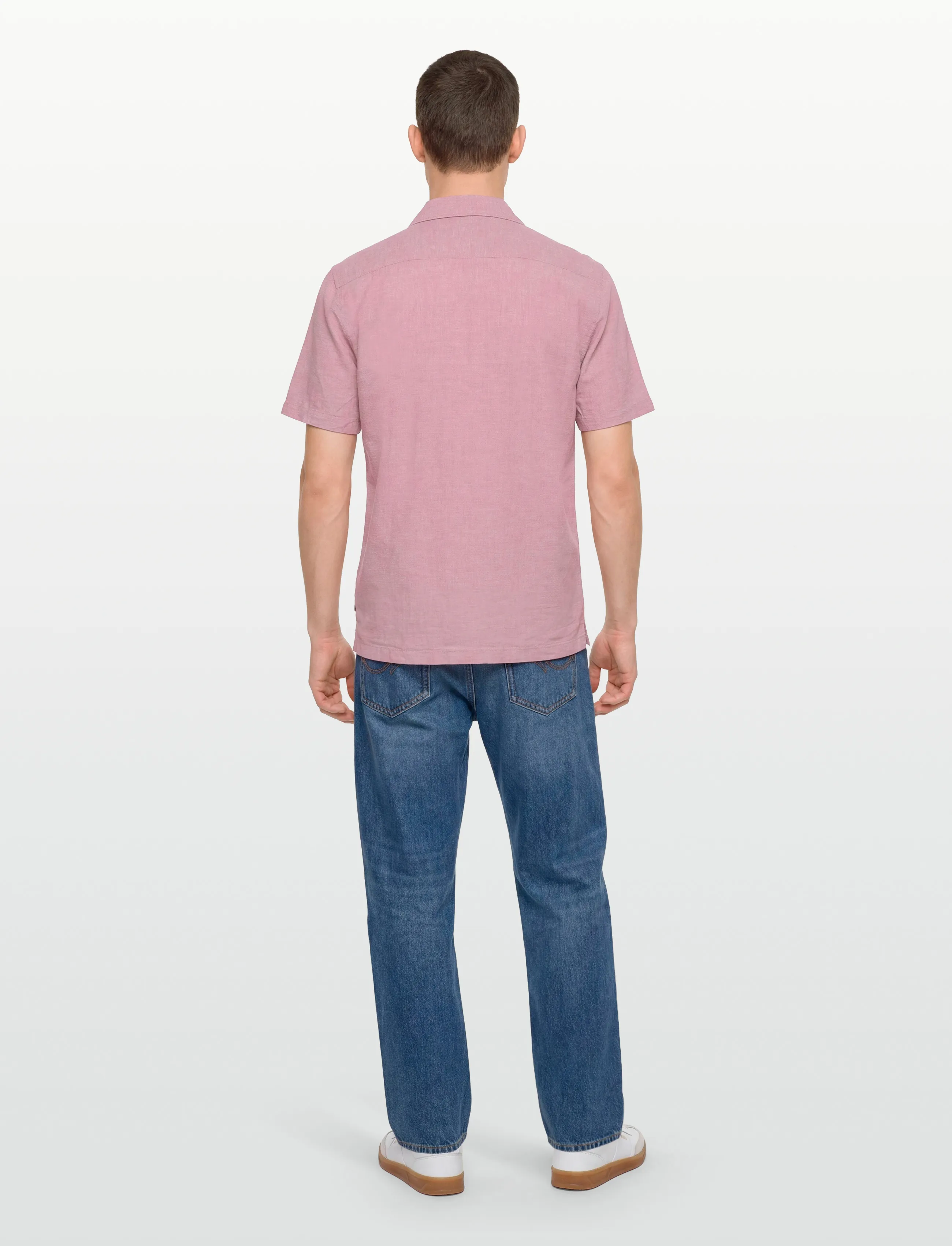 Lindbergh - Casual linen blend resort S/SCasual linen blend resort S/S - kortärmade skjortor - dusty rose - 4