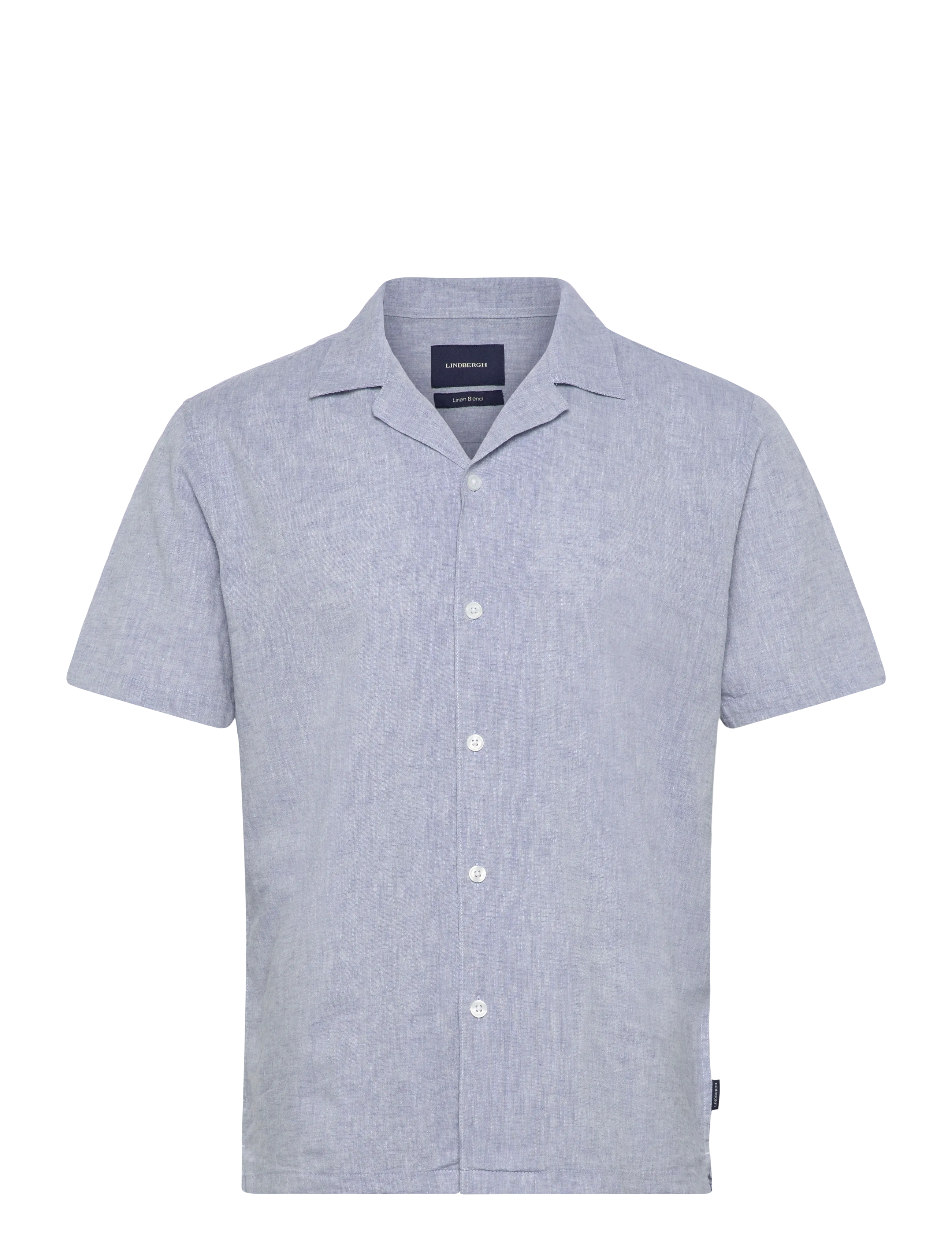 Lindbergh Casual linen blend resort S/SCasual linen blend resort S/S - Skjorter - LT BLUE / blue
