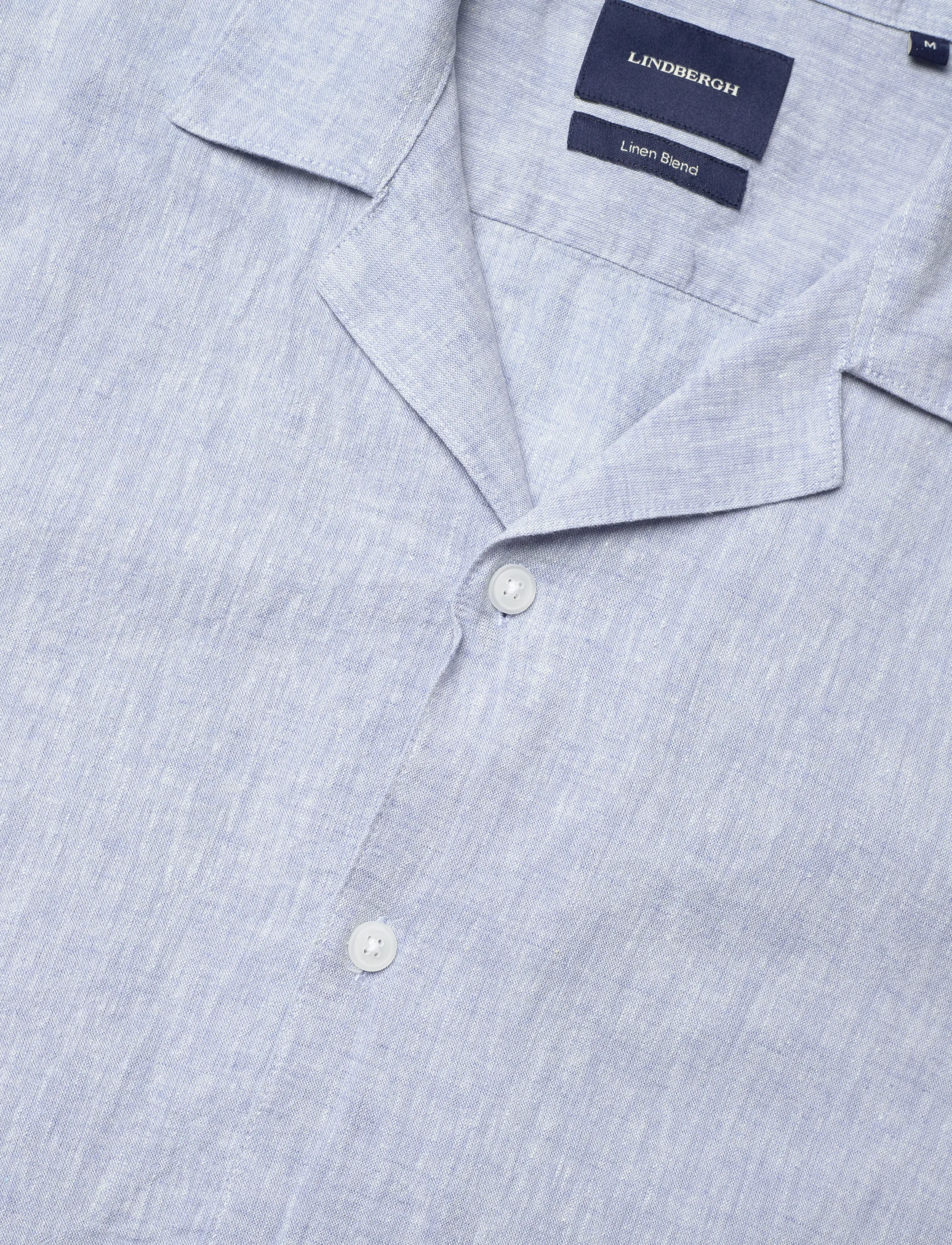 Lindbergh - Casual linen blend resort S/SCasual linen blend resort S/S - kortærmede skjorter - lt blue - 3