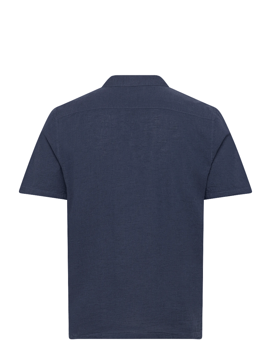 Lindbergh - Casual linen blend resort S/SCasual linen blend resort S/S - kortærmede skjorter - navy - 2