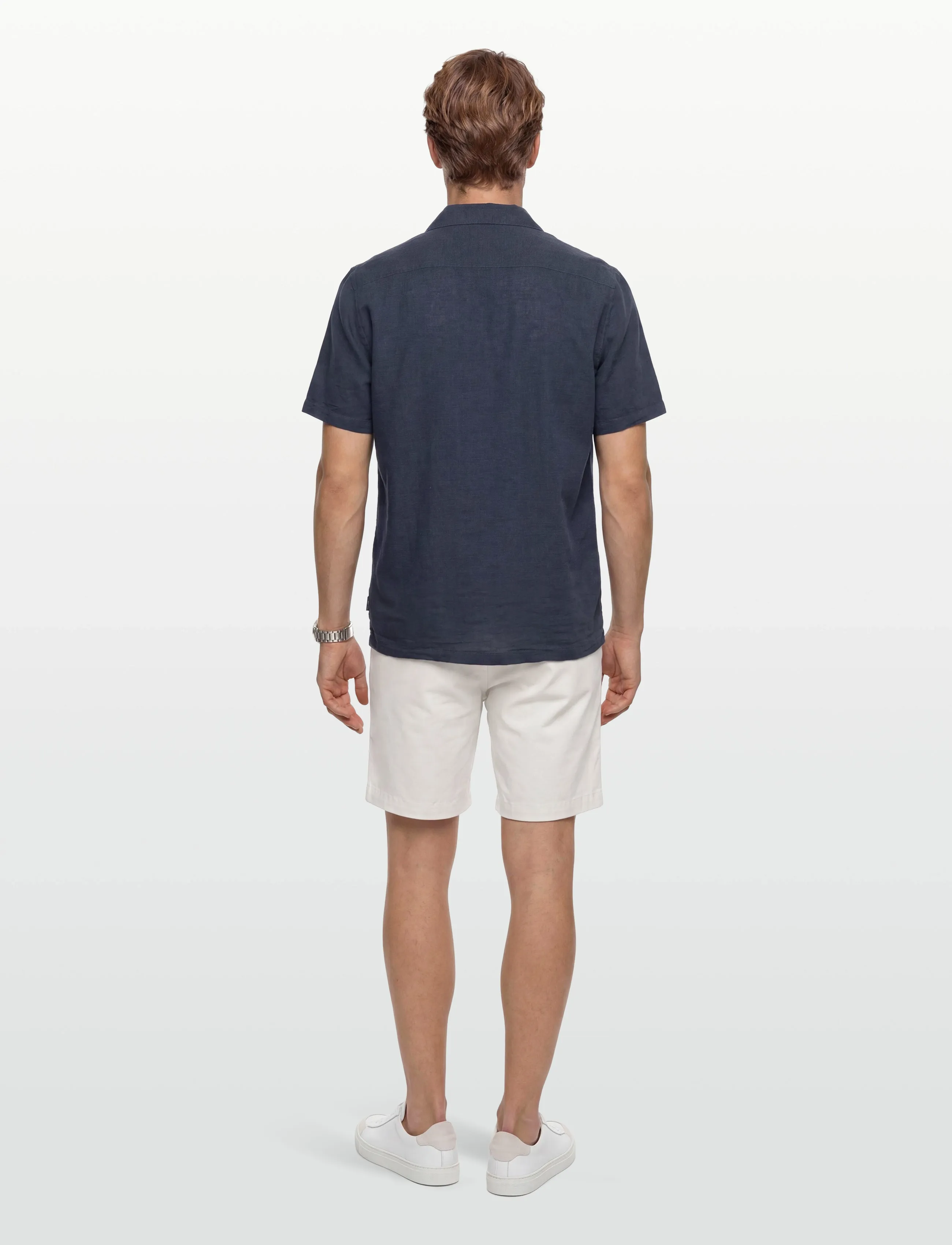 Lindbergh - Casual linen blend resort S/SCasual linen blend resort S/S - lühikeste varrukatega särgid - navy - 4
