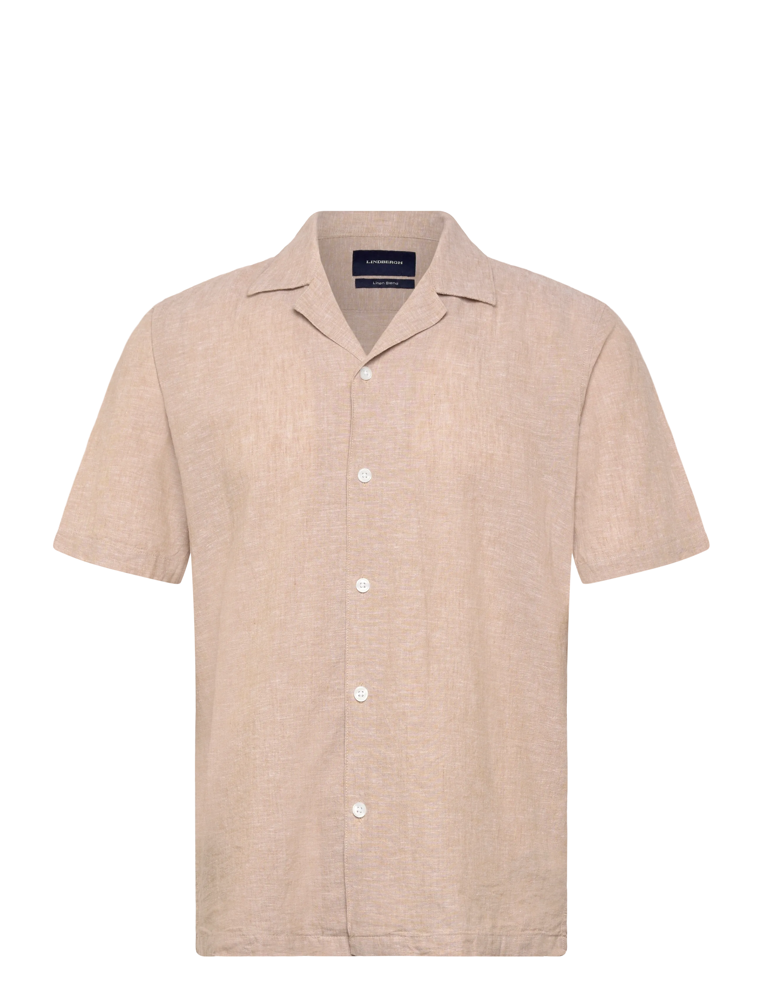 LINDBERGH Casual Linen Blend Resort S/Scasual Linen Blend Resort S/S Beige - XXXL - Herren