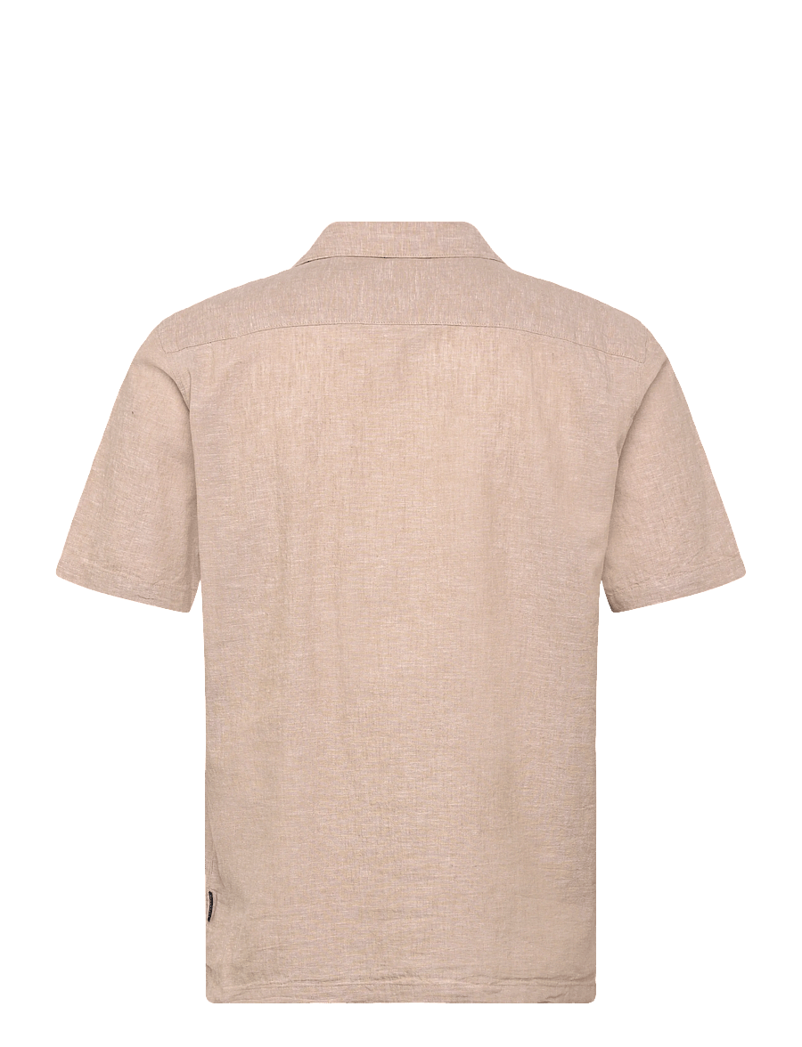 Lindbergh - Casual linen blend resort S/SCasual linen blend resort S/S - kurzarmhemden - sand - 2