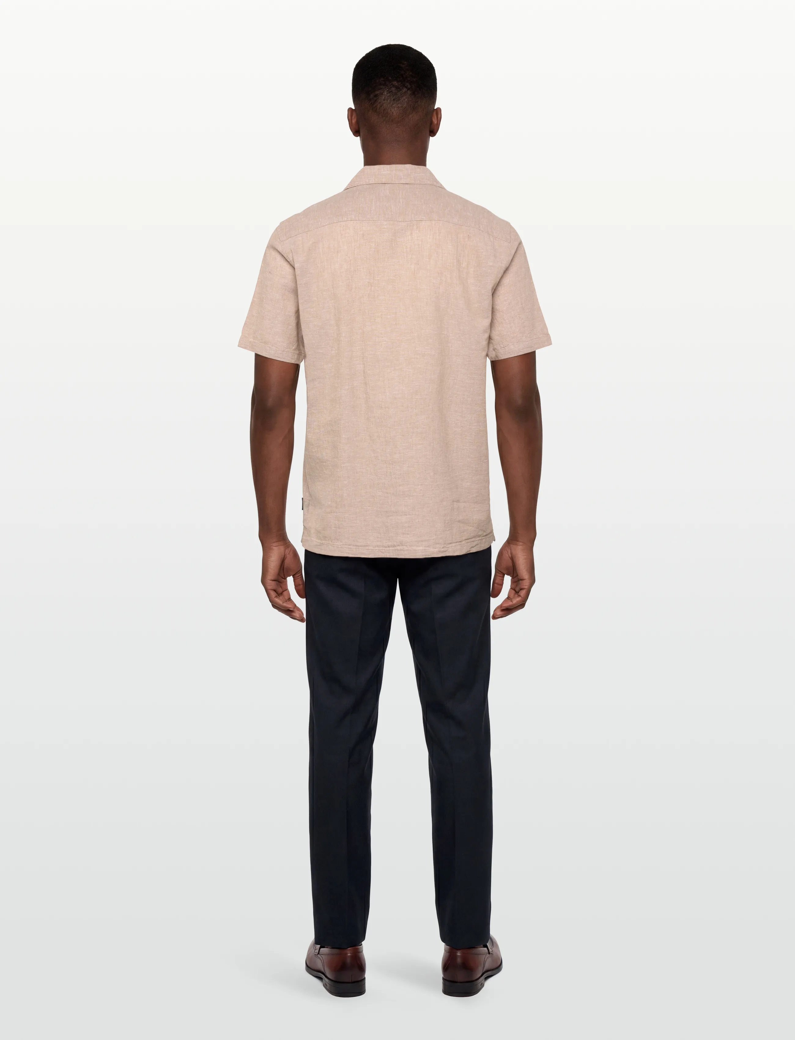 Lindbergh - Casual linen blend resort S/SCasual linen blend resort S/S - kortærmede skjorter - sand - 4