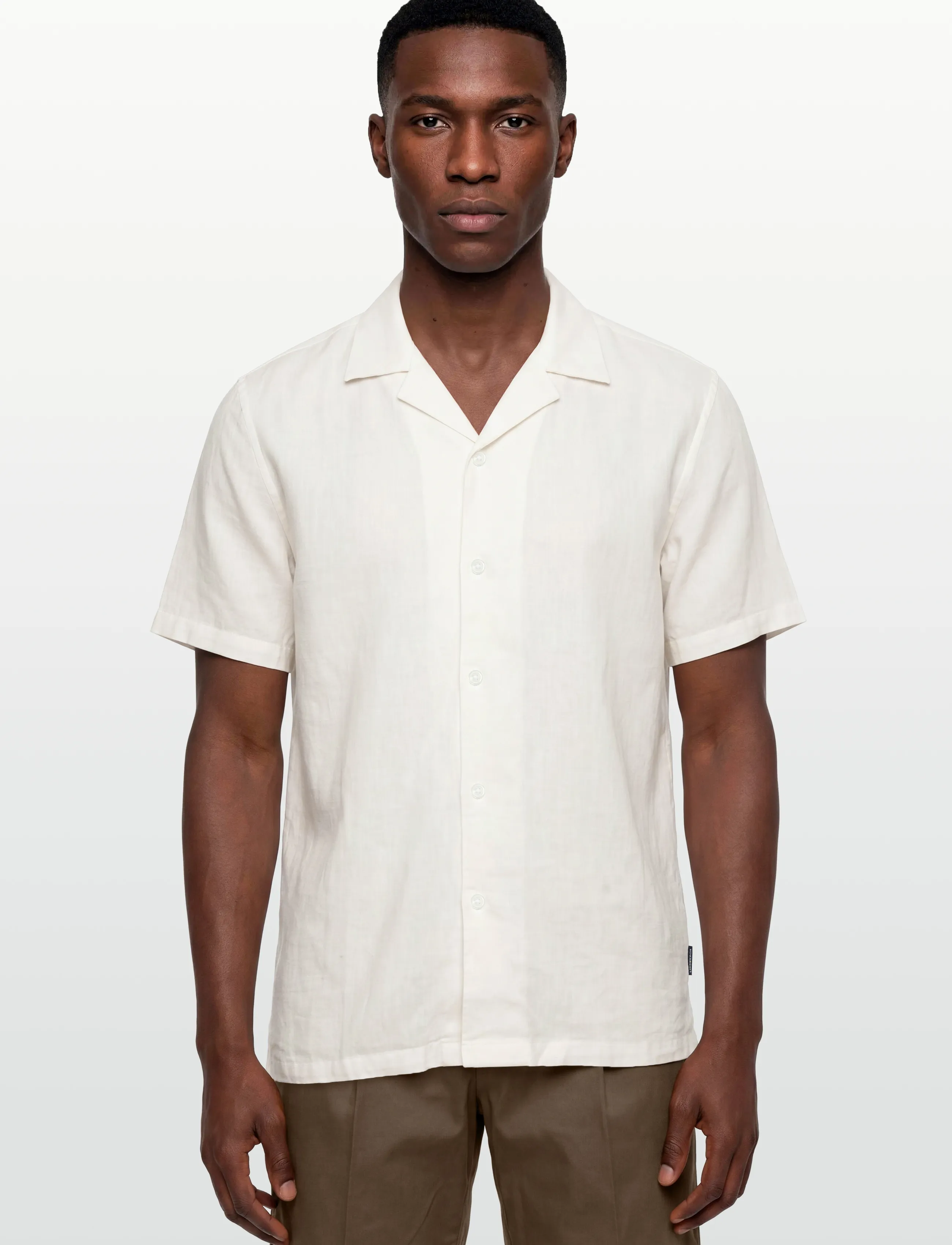 Lindbergh - Casual linen blend resort S/SCasual linen blend resort S/S - kortærmede skjorter - white - 3