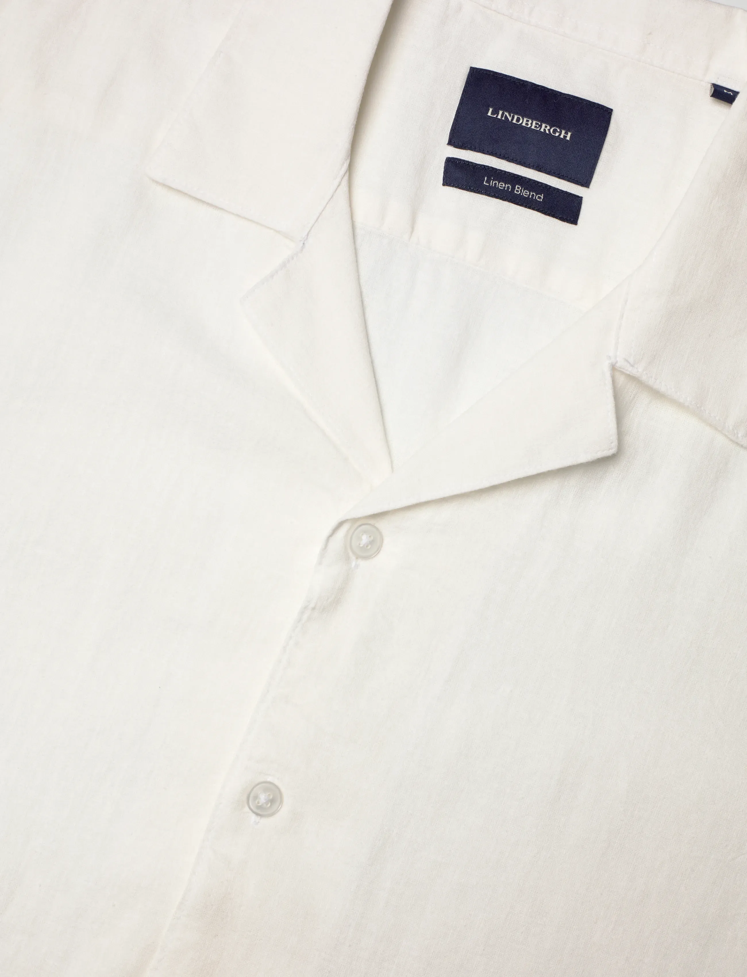Lindbergh - Casual linen blend resort S/SCasual linen blend resort S/S - kortærmede skjorter - white - 3