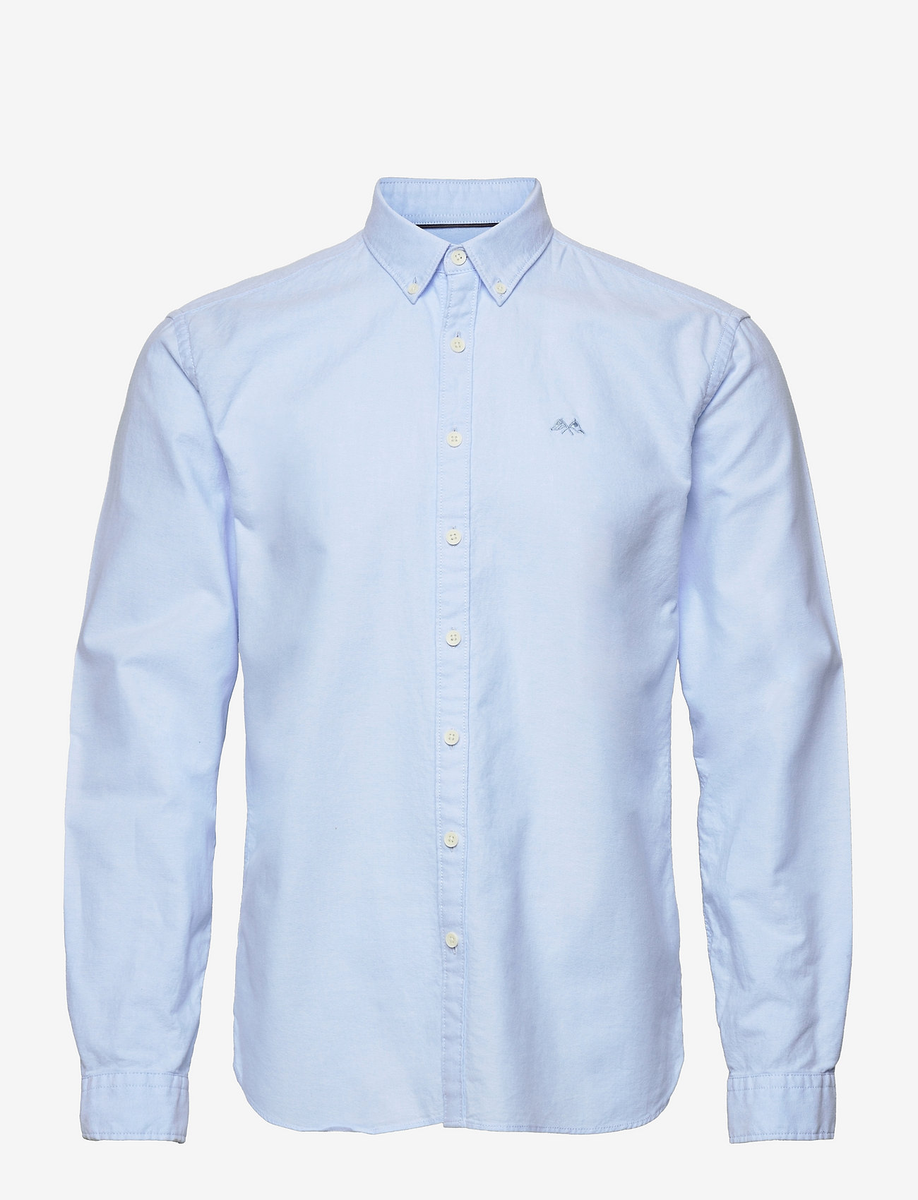 Lindbergh - Solid oxford shirt L/S - oxford shirts - light blue - 0