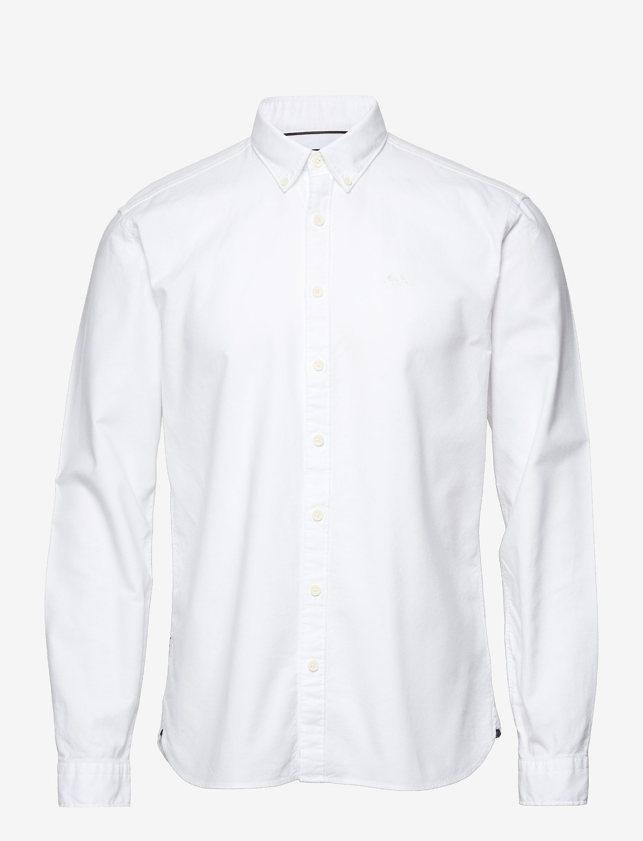 Lindbergh - Solid oxford shirt L/S - oxford-skjorter - white - 0