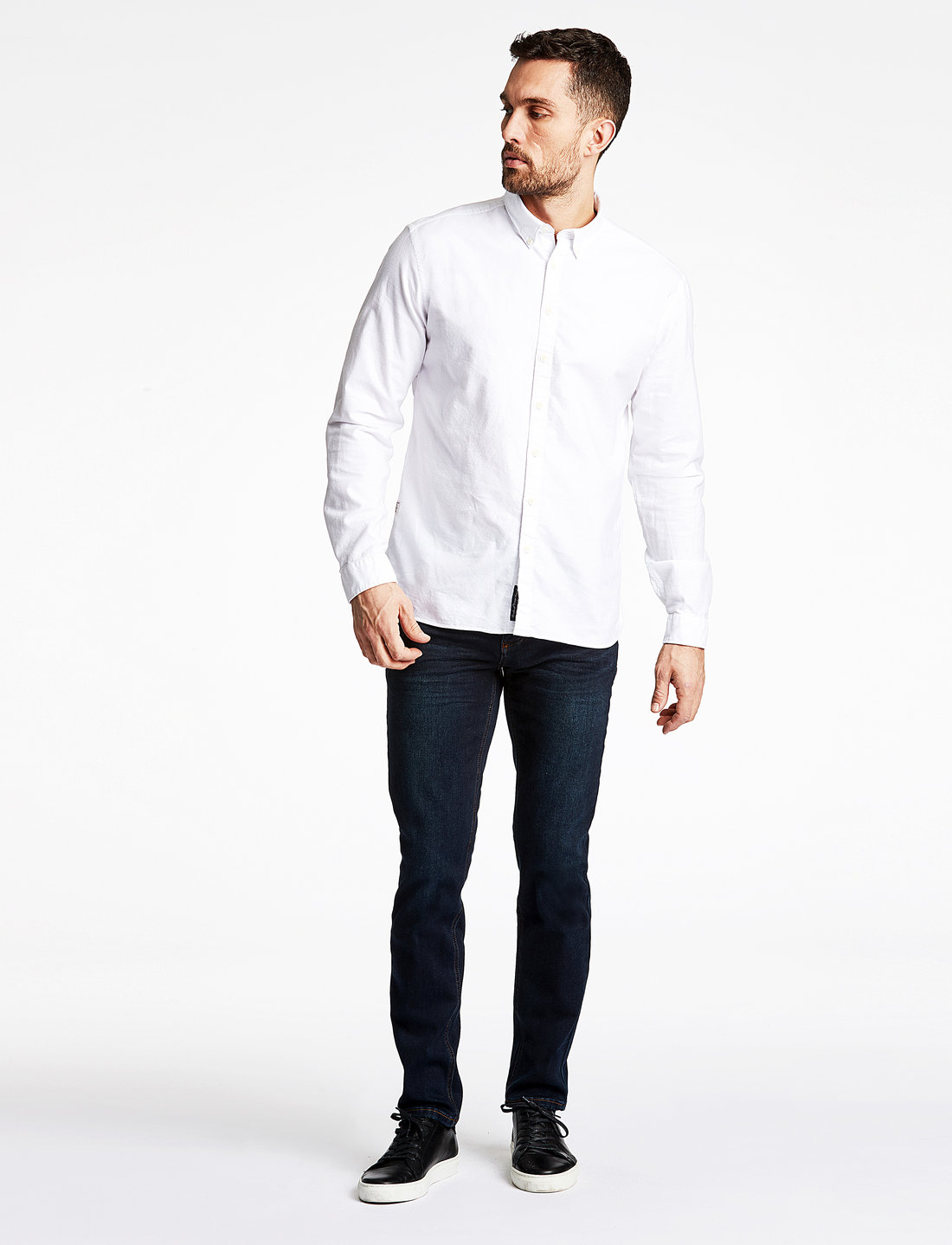 Lindbergh - Solid oxford shirt L/S - chemises oxford - white - 0