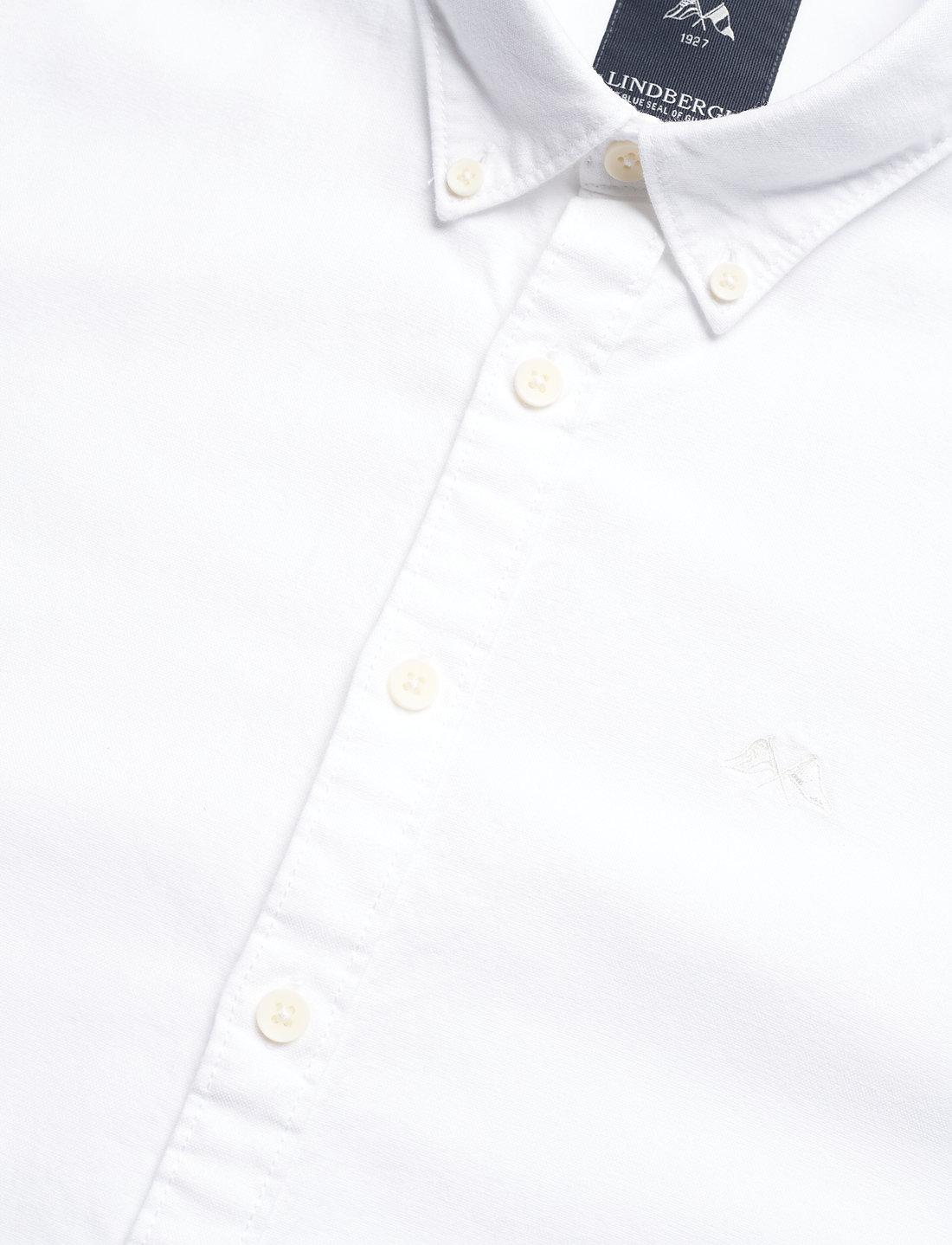 Lindbergh - Solid oxford shirt L/S - chemises oxford - white - 4