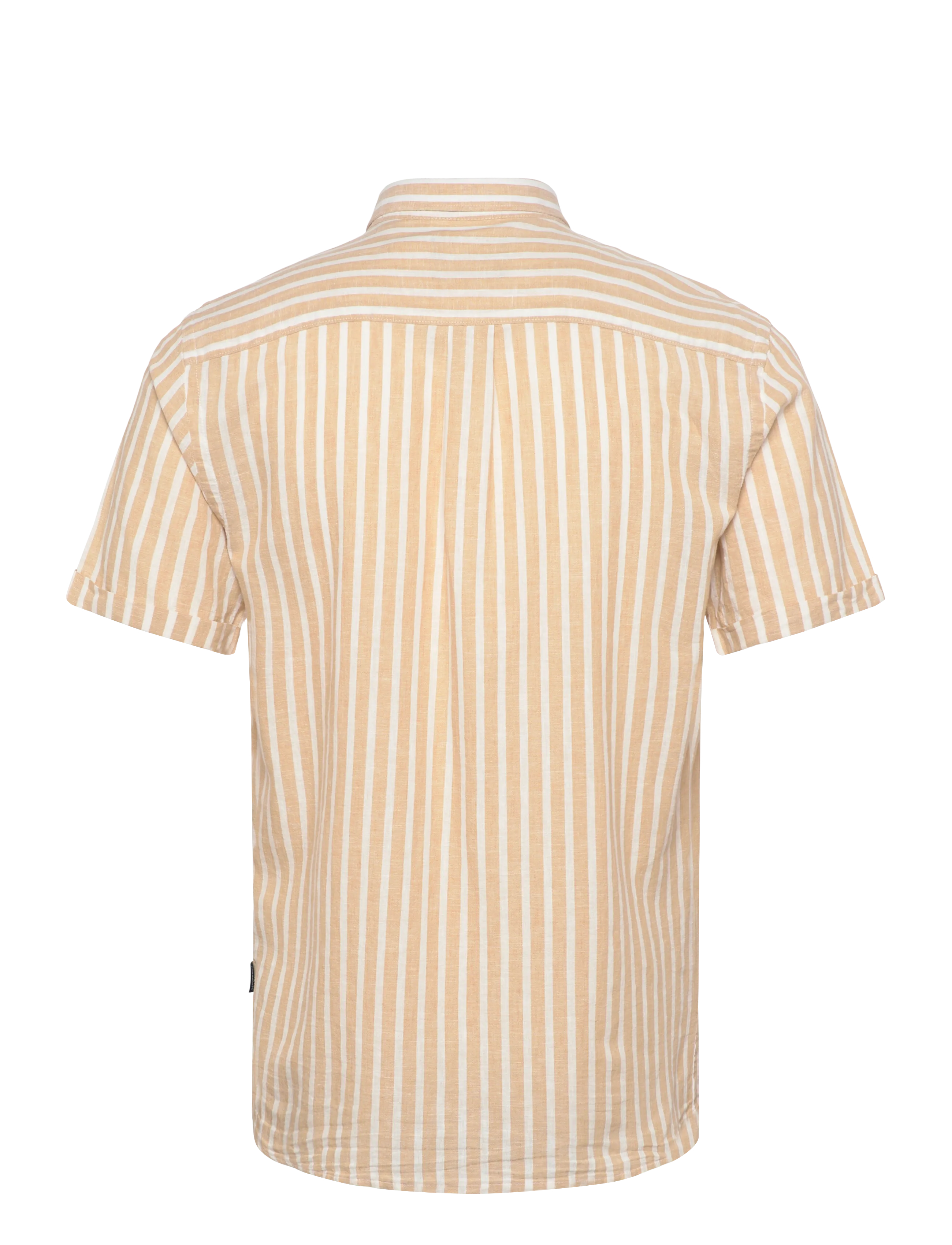 Lindbergh - Striped cotton/linen shirt S/SStriped cotton/linen shirt S/S - gestreifte hemden - mid sand - 1