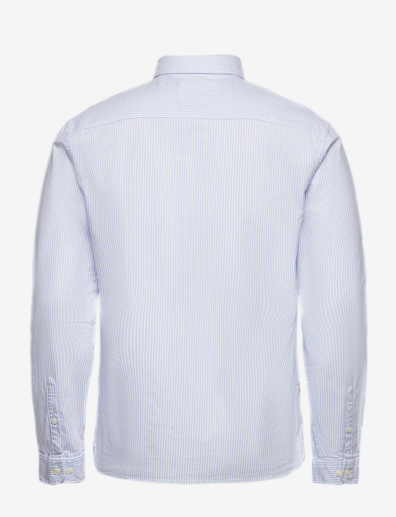 Lindbergh - Striped oxford shirt L/S - oxford-skjortor - light blue - 1