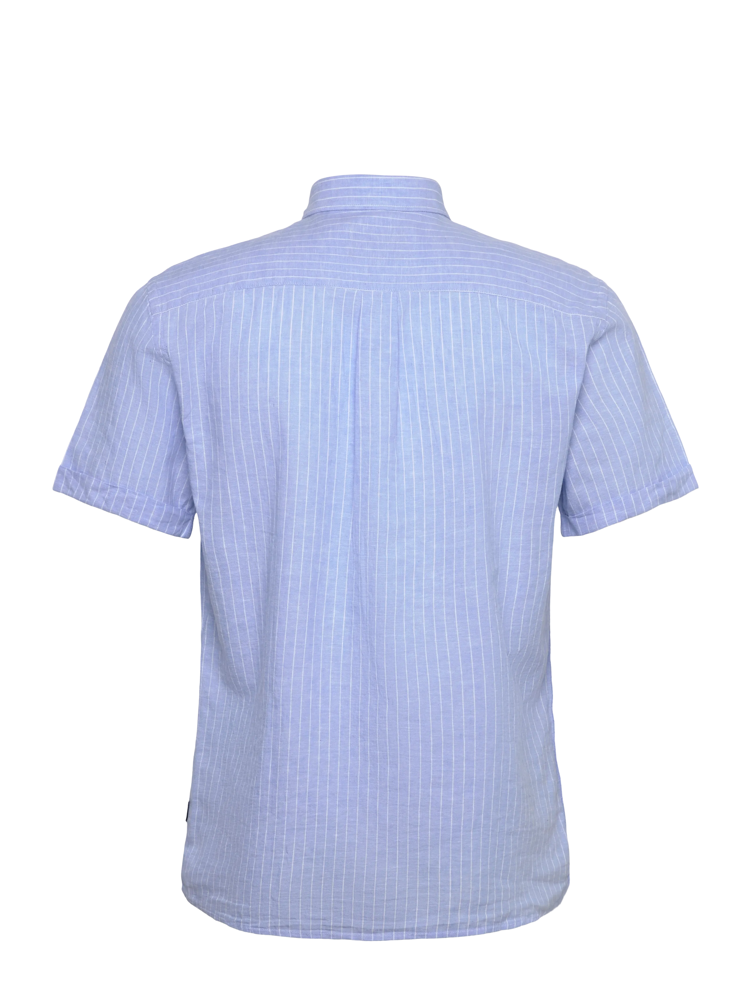 Lindbergh - Cotton/linen shirt S/SCotton/linen shirt S/S - stribede skjorter - lt blue - 1