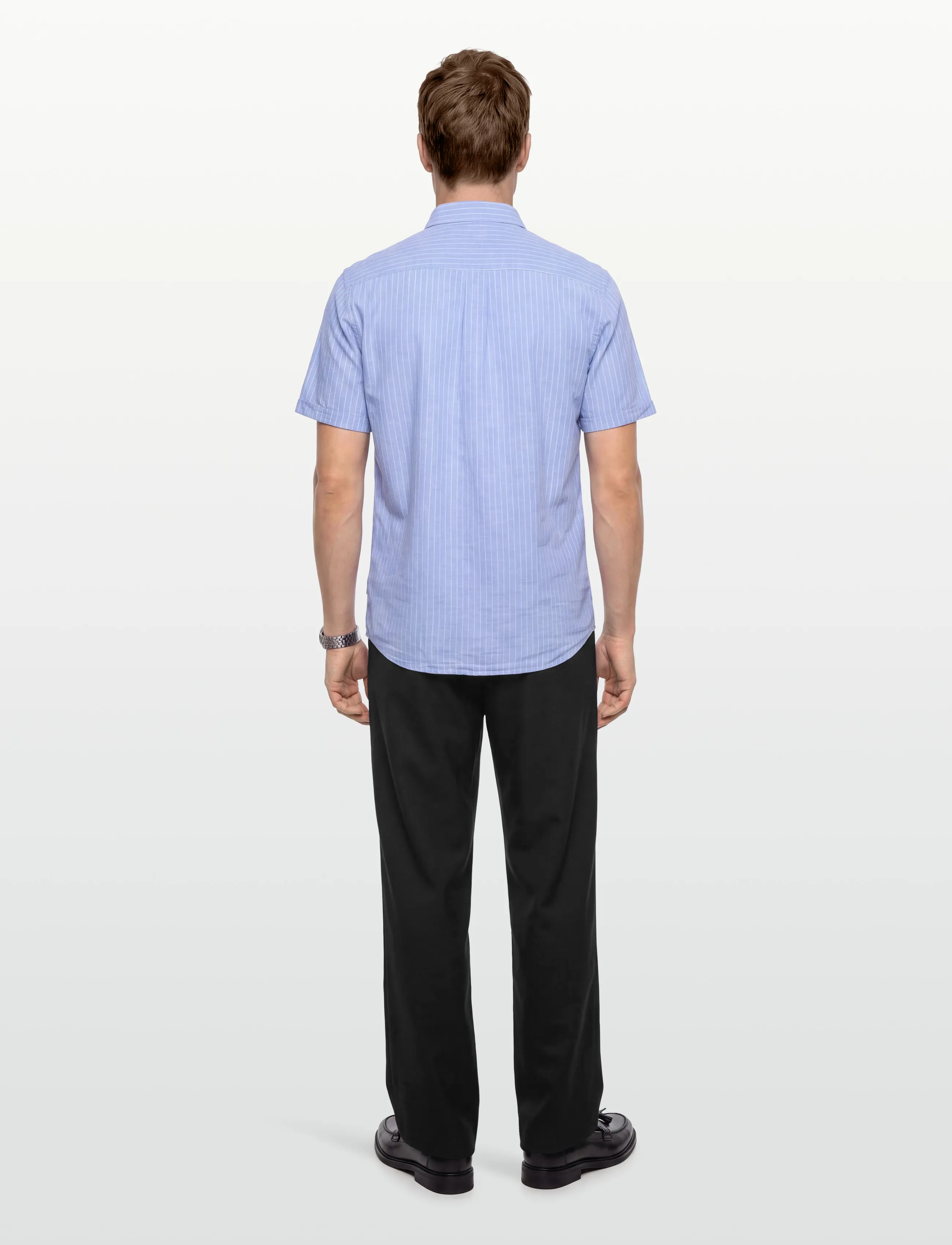 Lindbergh - Cotton/linen shirt S/SCotton/linen shirt S/S - leinenhemden - lt blue - 4