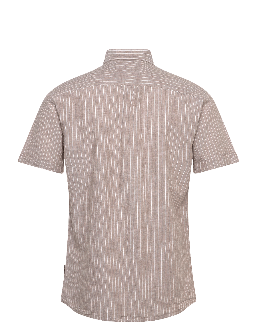 Lindbergh - Cotton/linen shirt S/SCotton/linen shirt S/S - gestreifte hemden - mid sand - 1