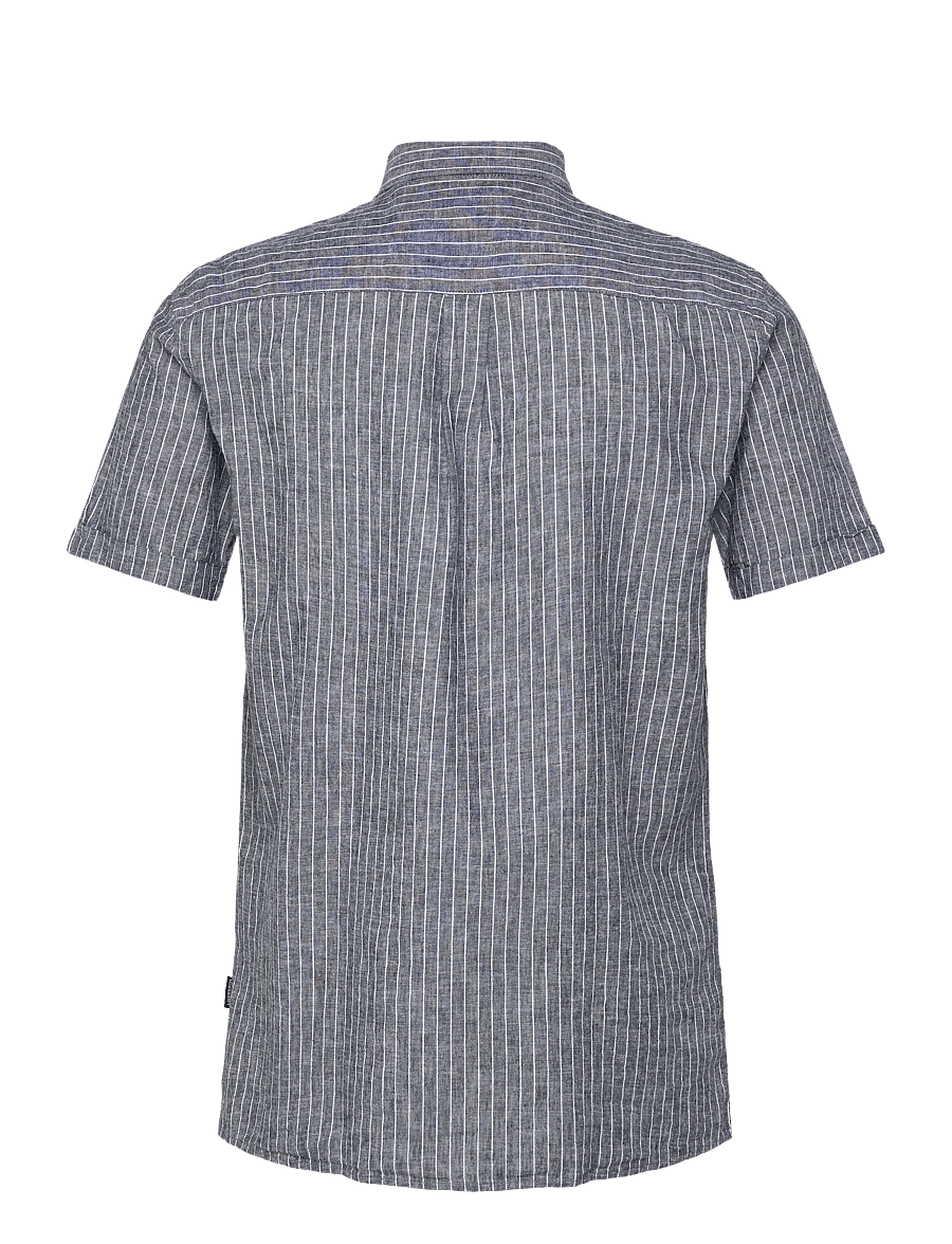 Lindbergh - Cotton/linen shirt S/SCotton/linen shirt S/S - chemises à rayures - navy - 1
