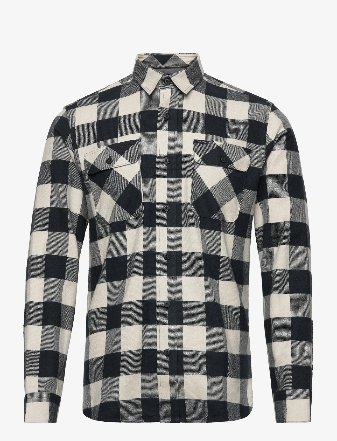 Lindbergh - Flannel checked shirt L/S - rutiga skjortor - sand mel - 0
