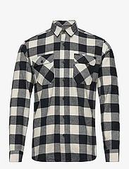 Lindbergh - Flannel checked shirt L/S - rutiga skjortor - sand mel - 0