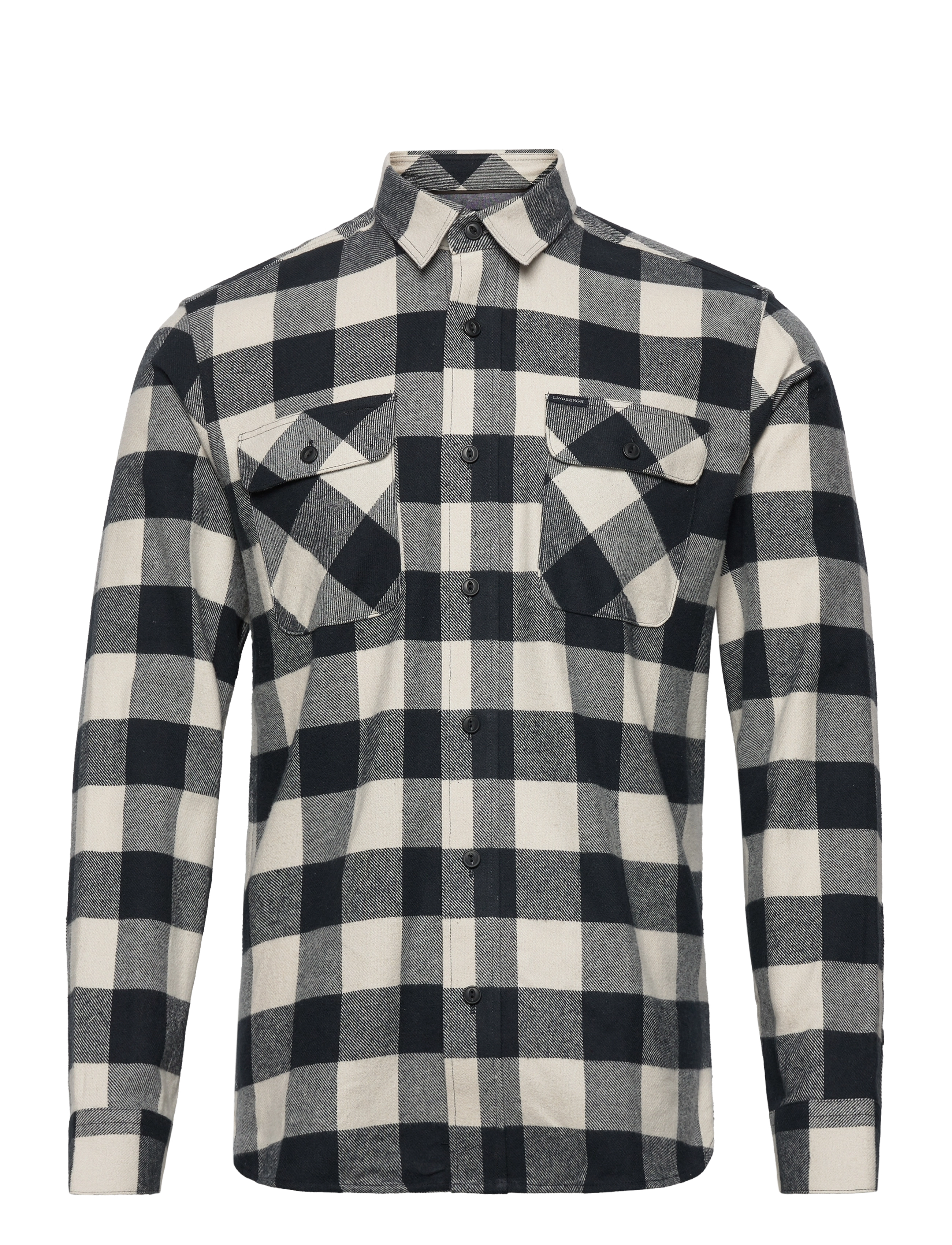 Lindbergh Flannel checked shirt L/S -  - SAND MEL / multi