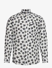Lindbergh - AOP superflex shirt L/S - casual skjortor - off white - 0