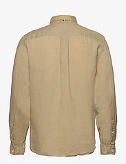 Lindbergh - Pure linen L/S shirt - linneskjortor - dk sand - 1