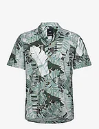 Pure linen resort S/S shirt - ARMY