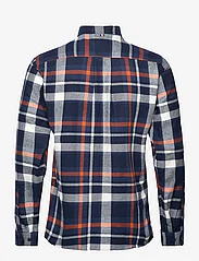 Lindbergh - Checked twill shirt L/S - casual skjortor - orange - 1