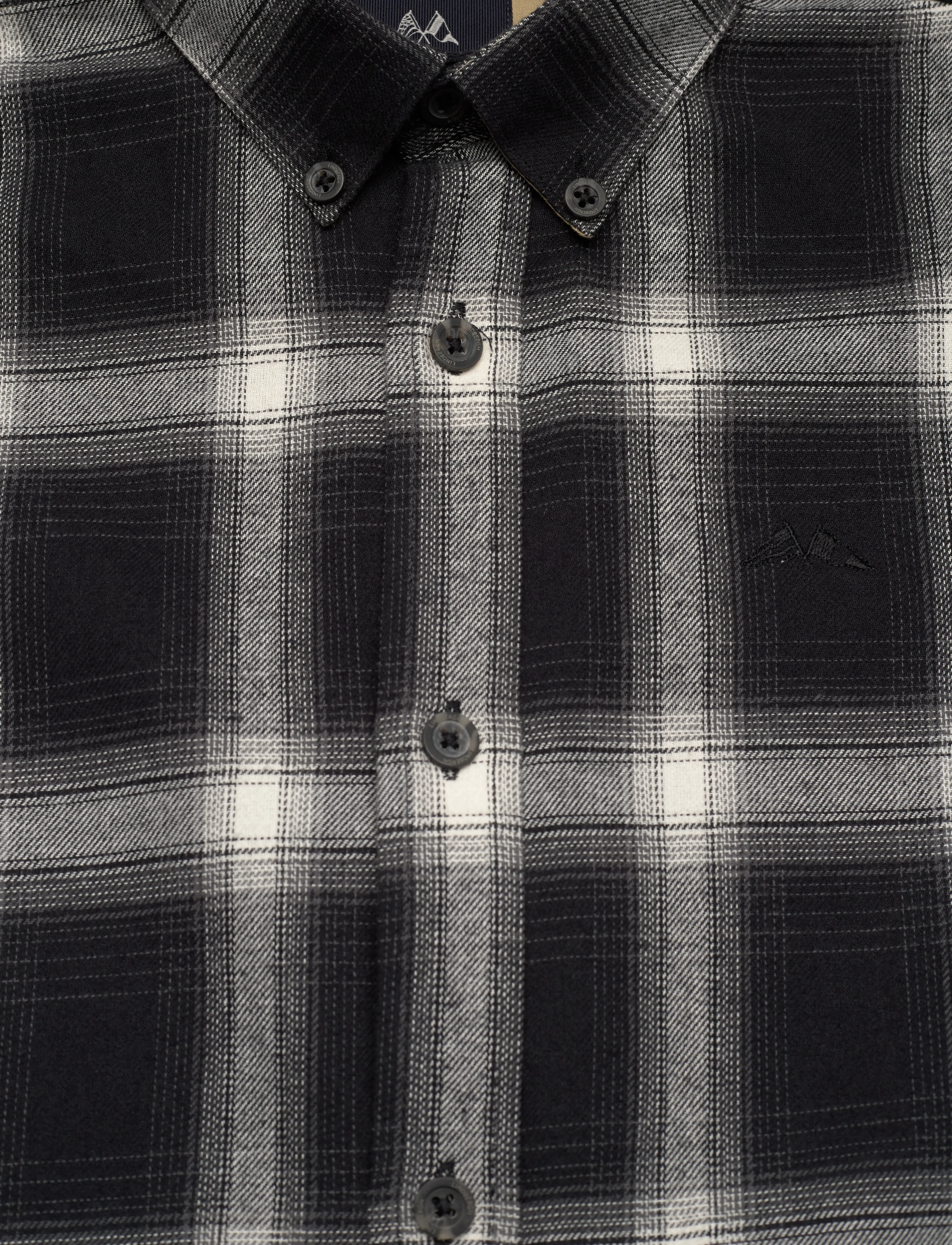 Lindbergh - Brushed checked shirt L/S - black - 2
