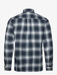 Lindbergh - Brushed checked shirt L/S - rutiga skjortor - blue - 1
