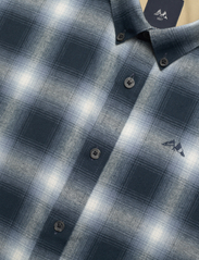 Lindbergh - Brushed checked shirt L/S - checkered shirts - blue - 6