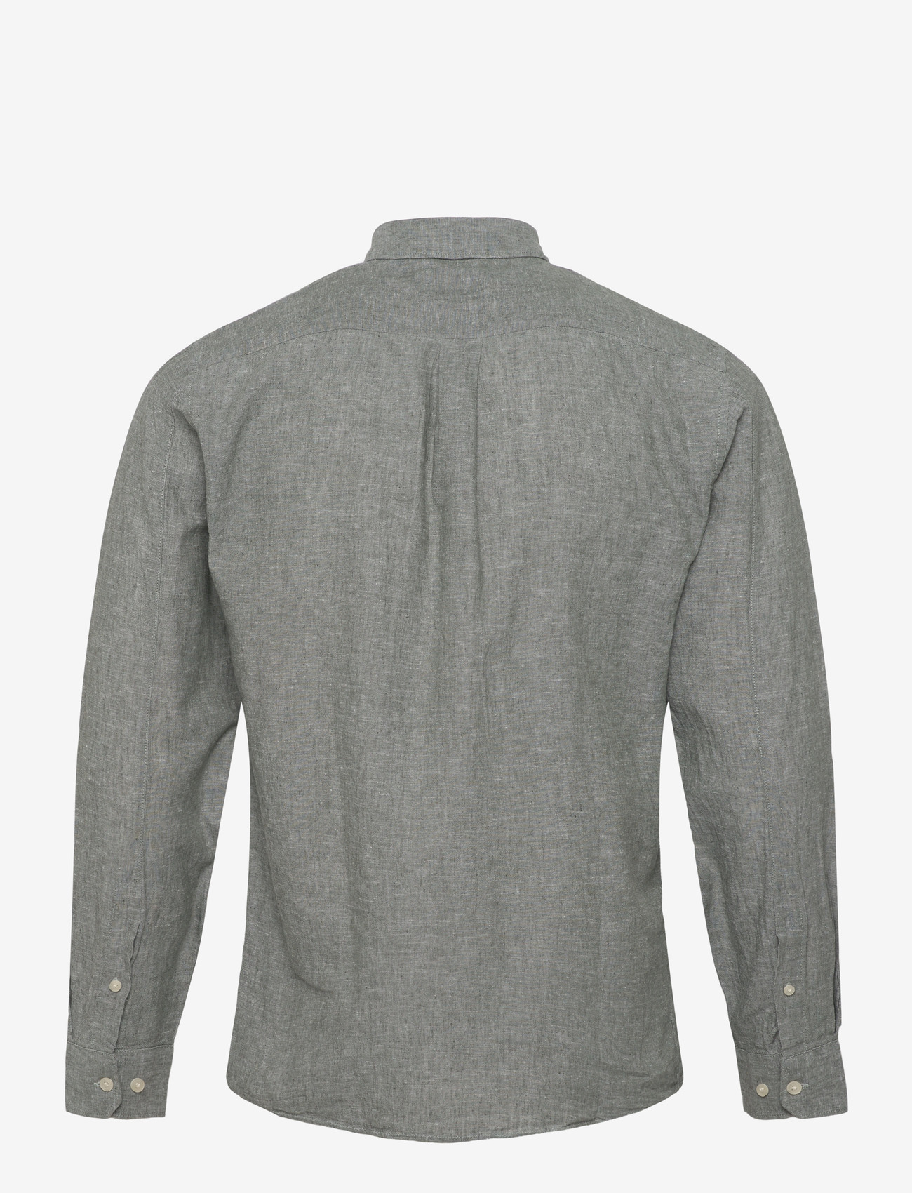 Lindbergh - Cotton/linen shirt L/S - linneskjortor - army - 2