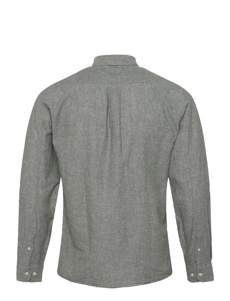 Lindbergh - Cotton/linen shirt L/S - linneskjortor - army - 2