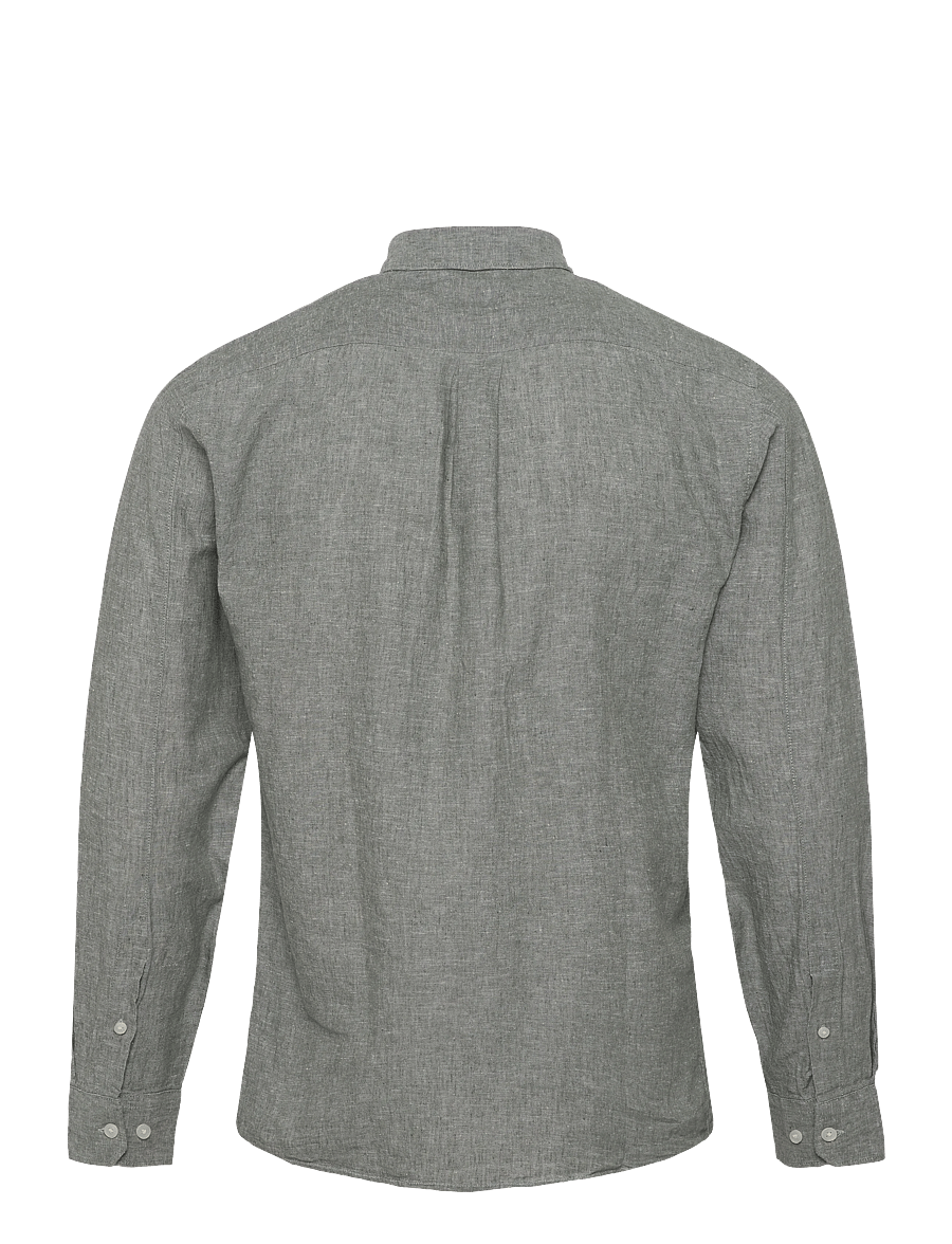 Lindbergh - Cotton/linen shirt L/S - linased särgid - army - 2