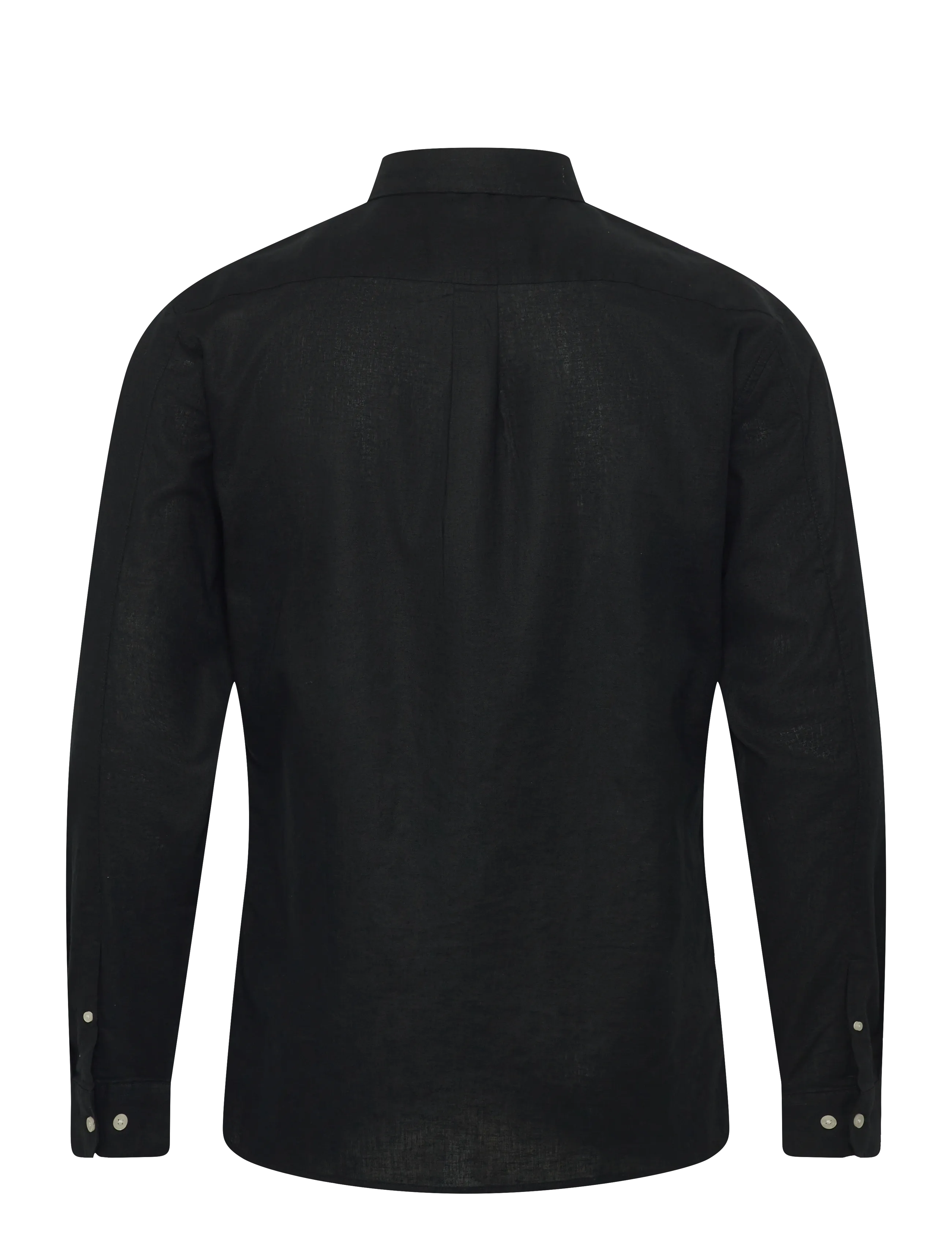 Lindbergh - Cotton/linen shirt L/S - hørskjorter - black - 2