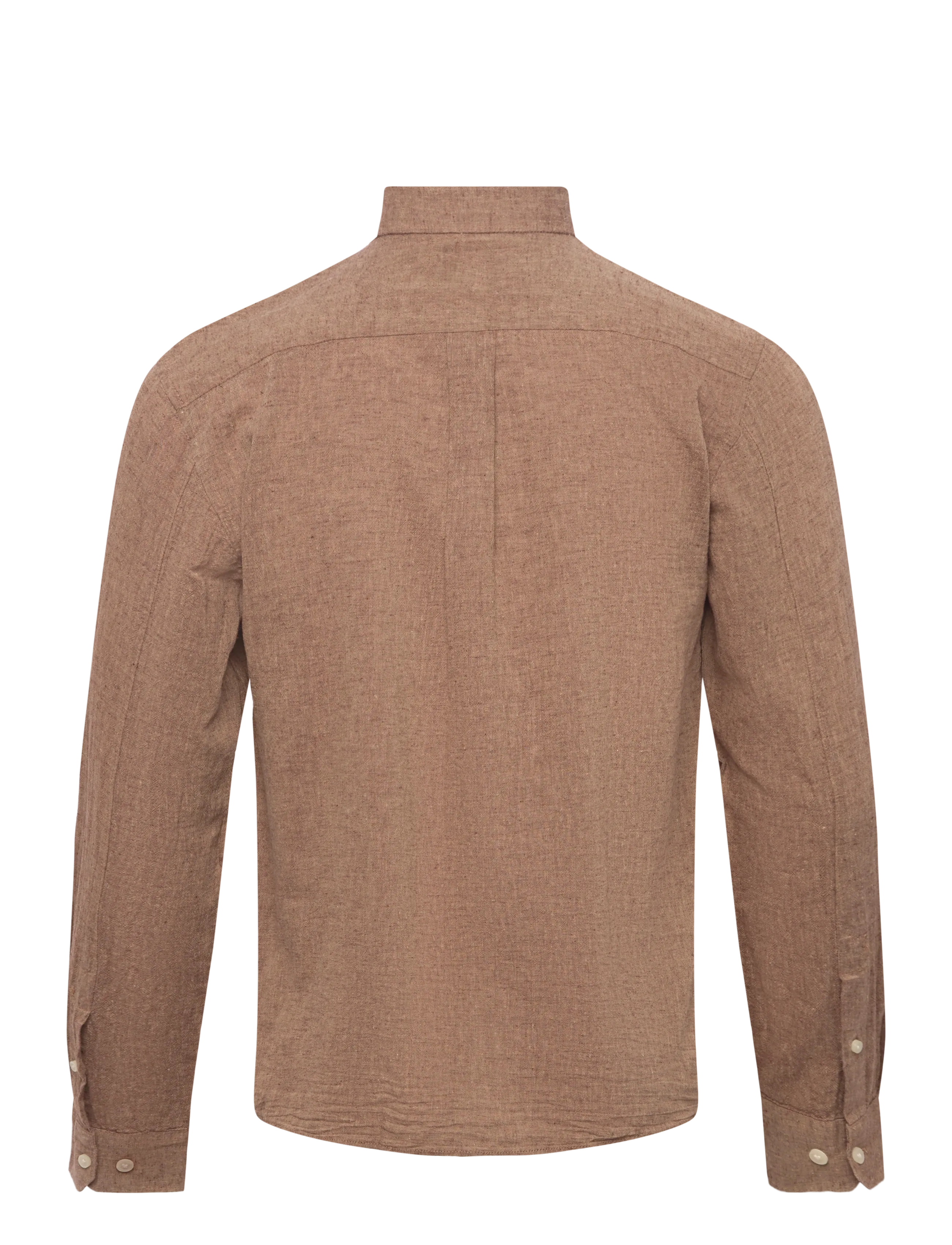 Lindbergh - Cotton/linen shirt L/S - hørskjorter - brown - 2