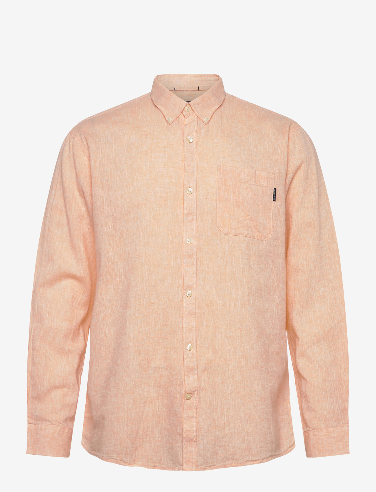 Lindbergh - Cotton/linen shirt L/S - leinenhemden - lt peach - 0