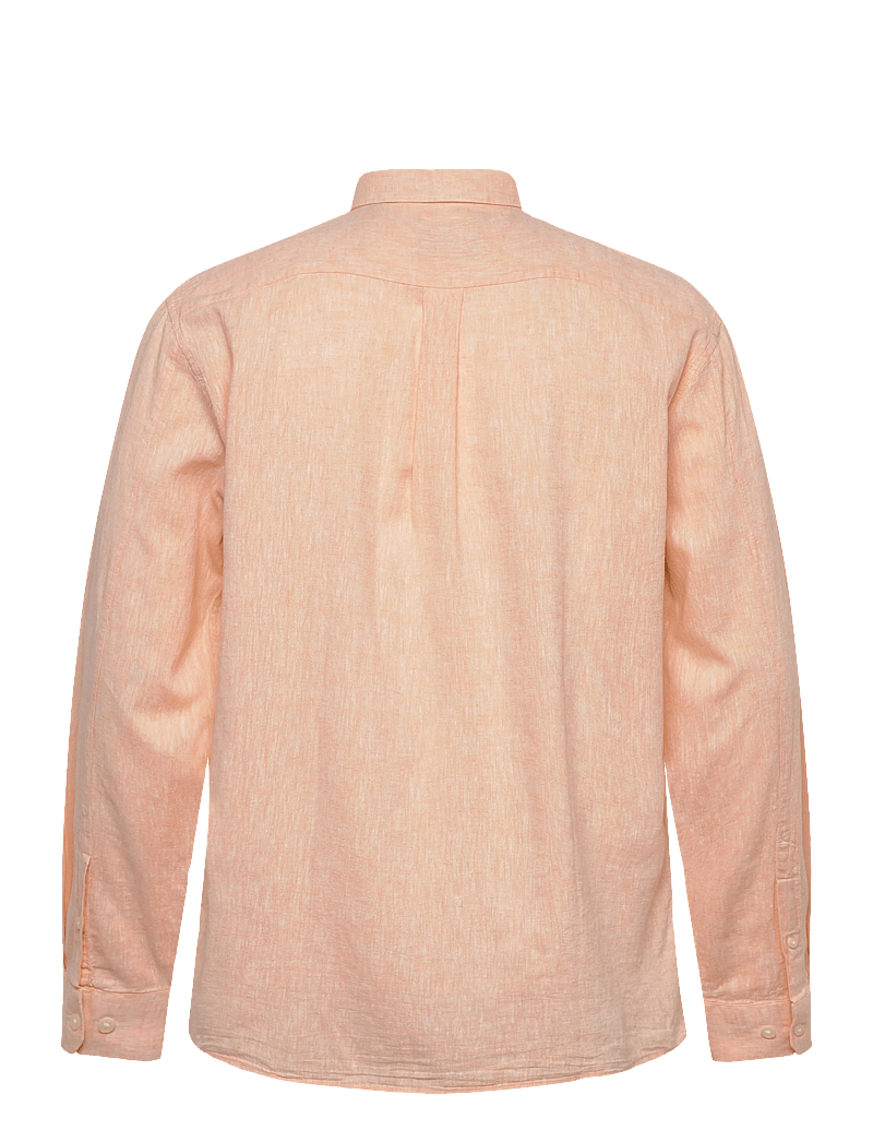 Lindbergh - Cotton/linen shirt L/S - leinenhemden - lt peach - 1