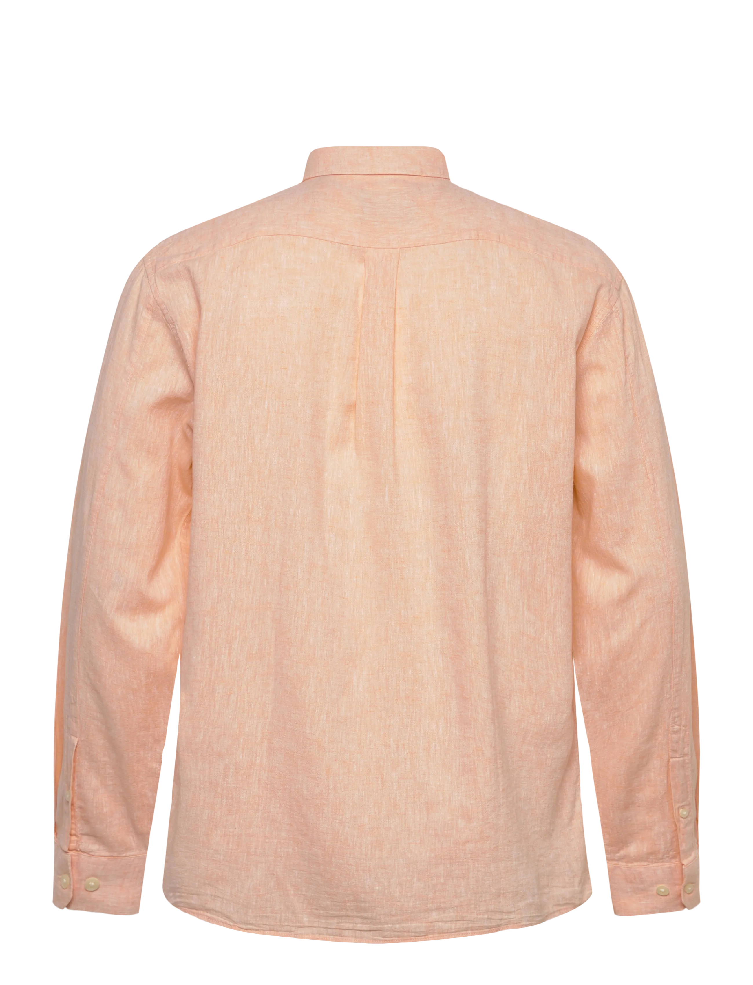 Lindbergh - Cotton/linen shirt L/S - hørskjorter - lt peach - 2
