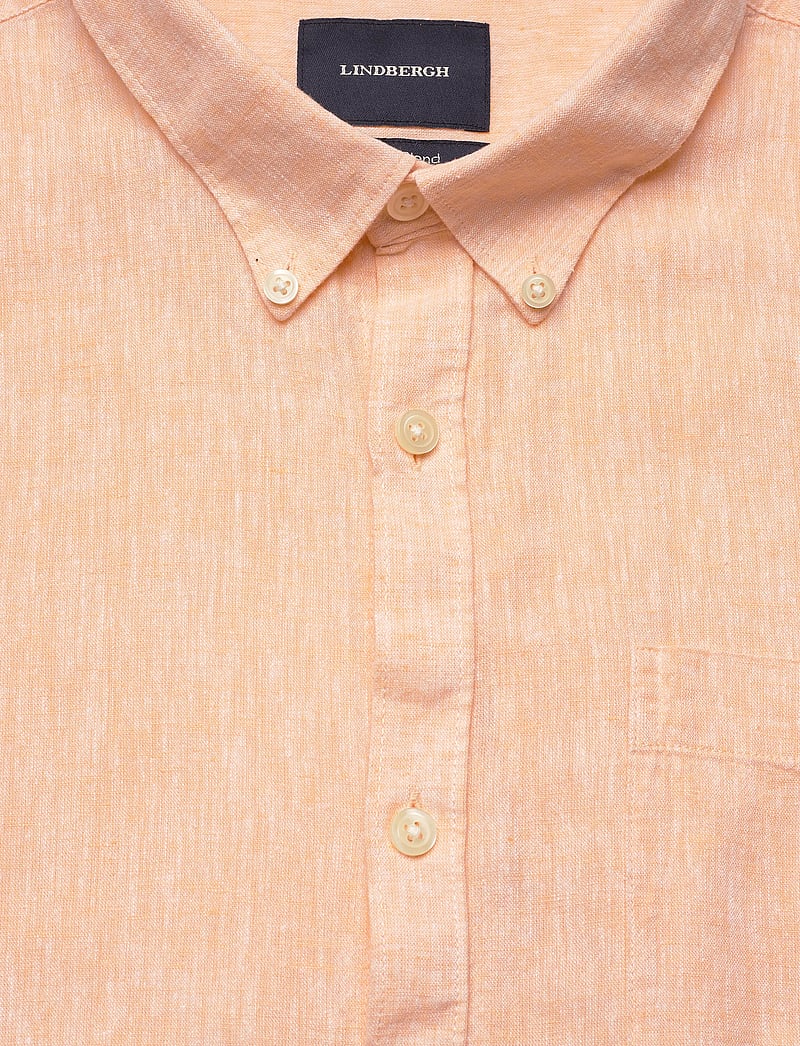 Lindbergh - Cotton/linen shirt L/S - leinenhemden - lt peach - 2