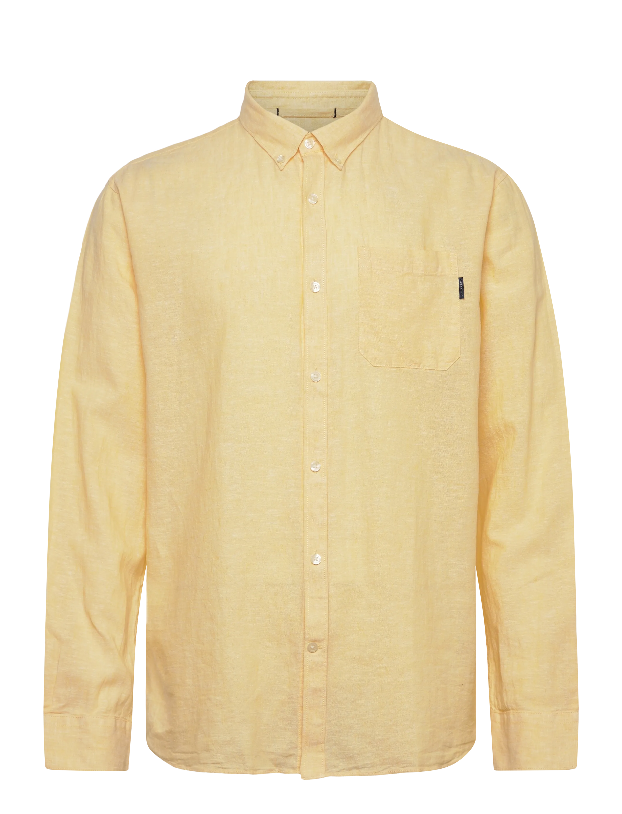 Lindbergh Cotton/linen shirt L/S - Chemises - LT YELLOW / yellow