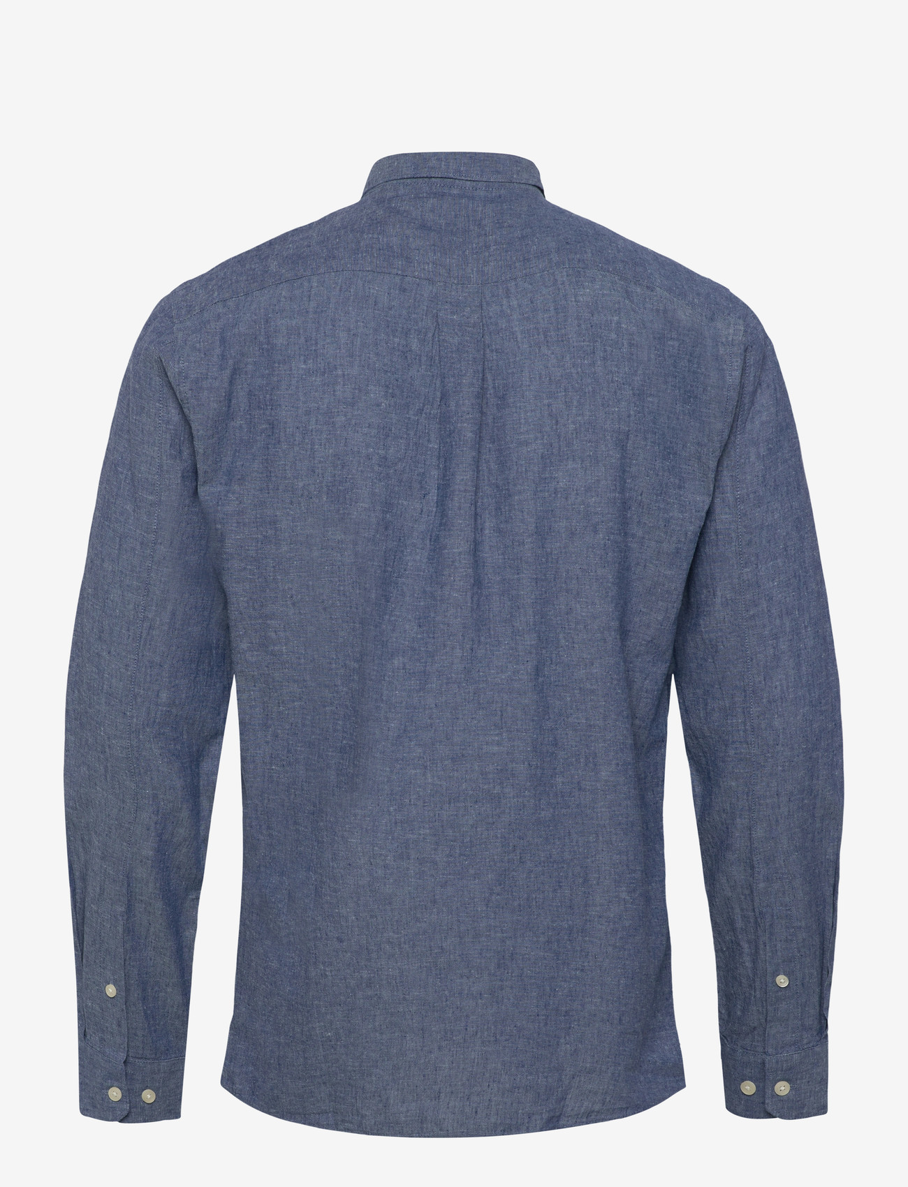 Lindbergh - Cotton/linen shirt L/S - hørskjorter - navy - 1