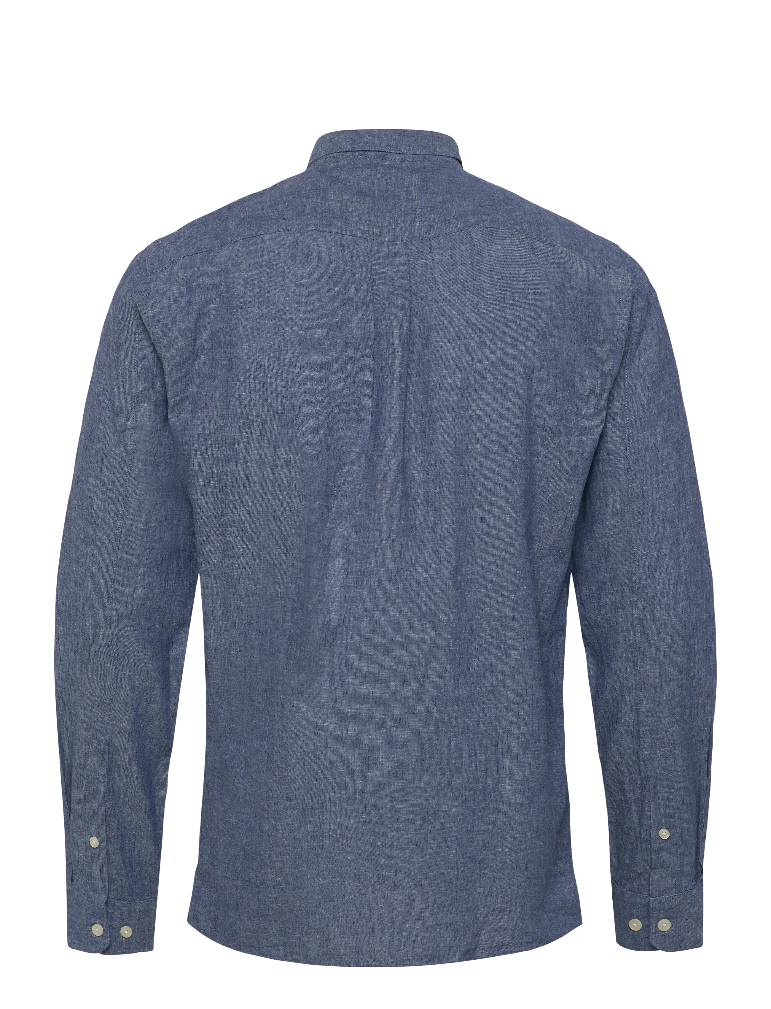 Lindbergh - Cotton/linen shirt L/S - hørskjorter - navy - 2