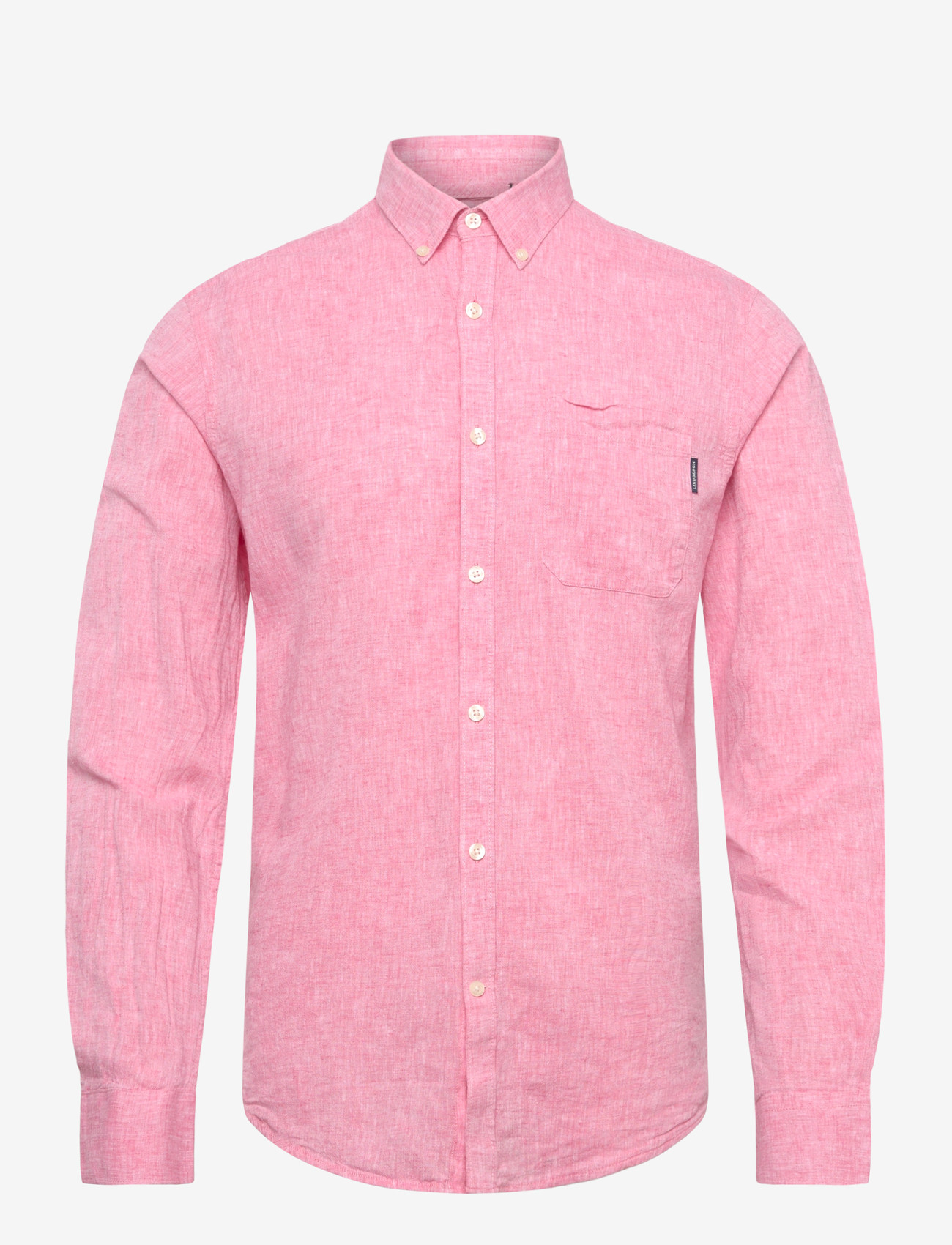 Lindbergh - Cotton/linen shirt L/S - leinenhemden - pink - 0