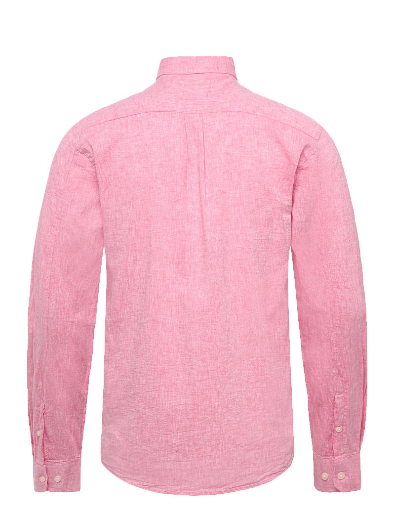 Lindbergh - Cotton/linen shirt L/S - leinenhemden - pink - 1