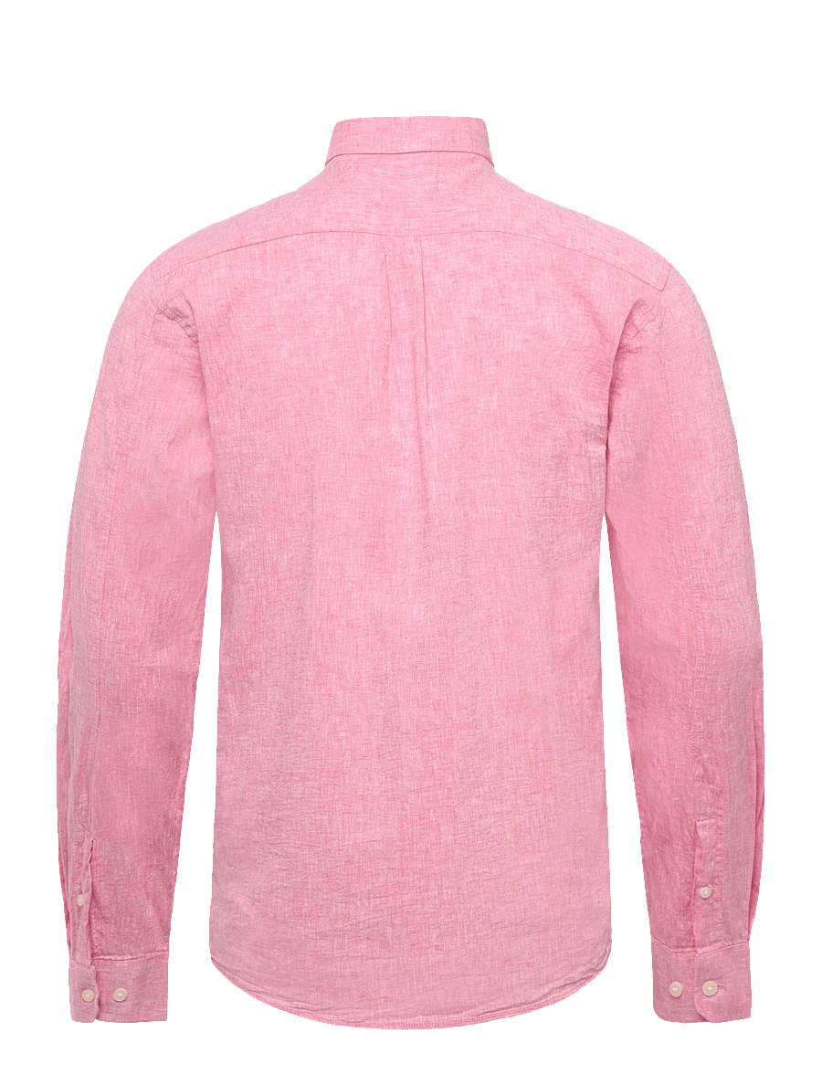 Lindbergh - Cotton/linen shirt L/S - pellavakauluspaidat - pink - 2