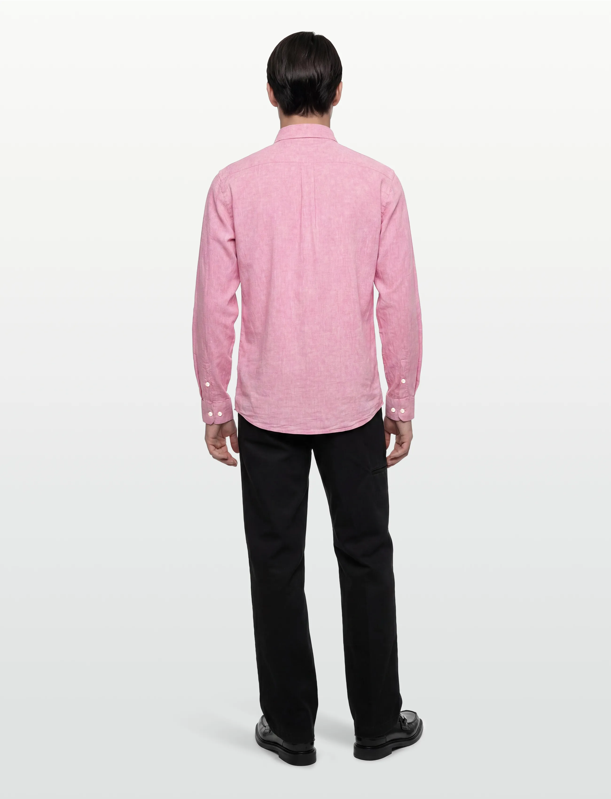 Lindbergh - Cotton/linen shirt L/S - hørskjorter - pink - 4