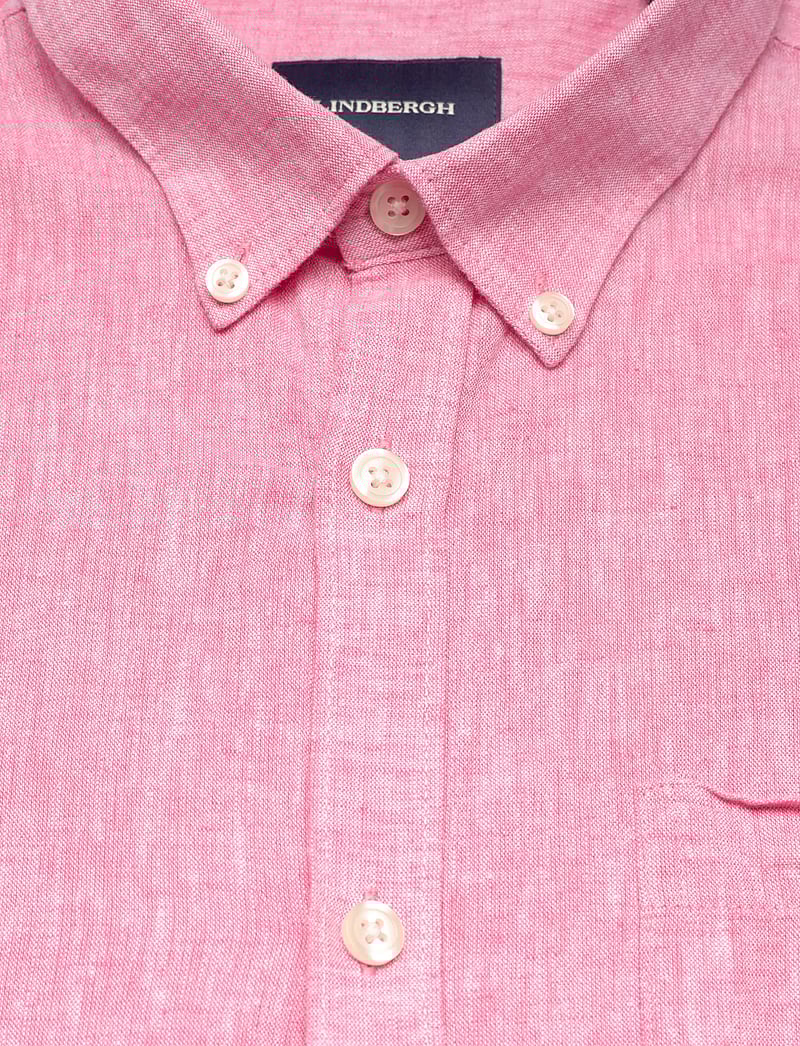 Lindbergh - Cotton/linen shirt L/S - leinenhemden - pink - 2